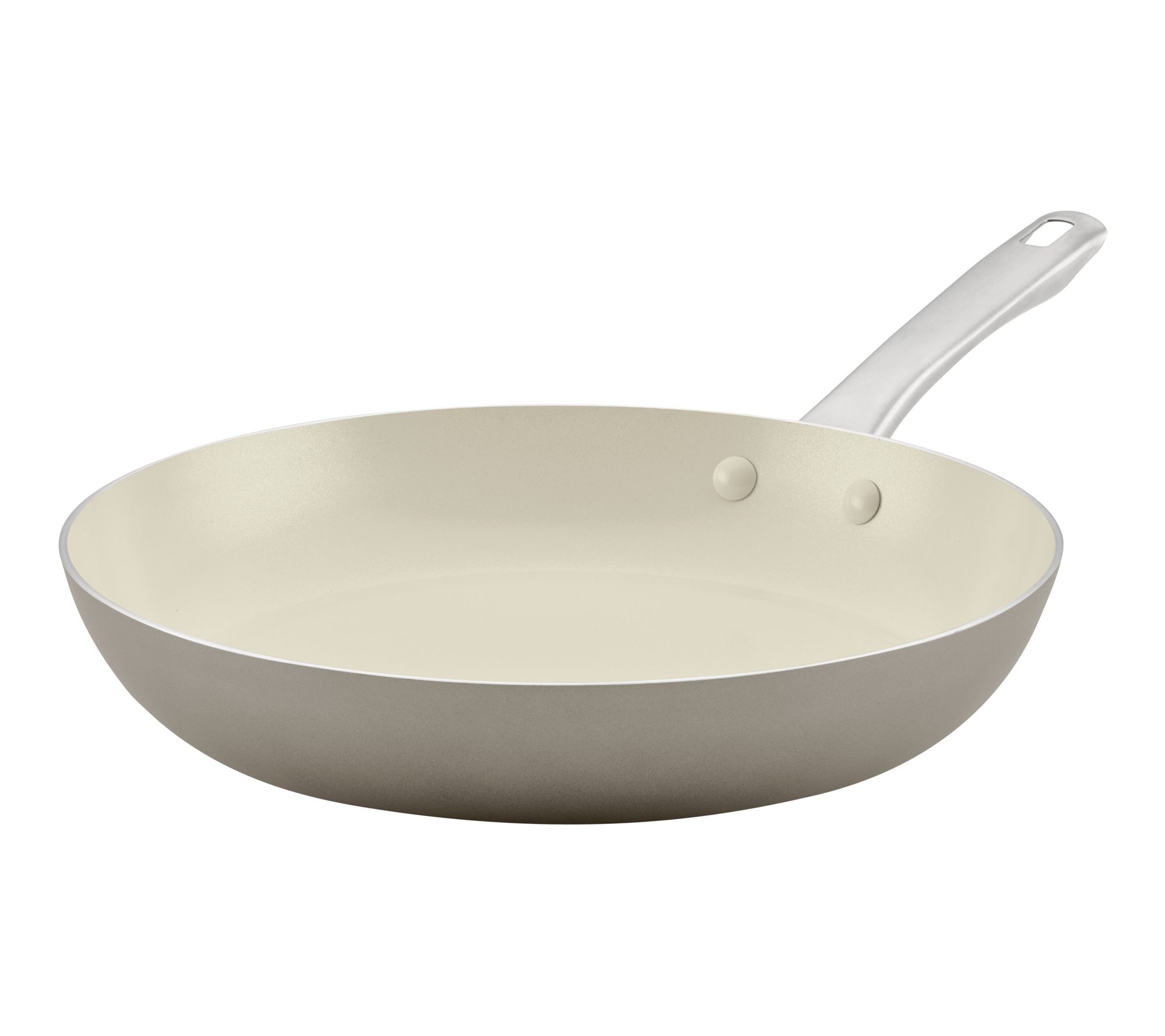 Vibrance Ceramic Nonstick Frying Pan, 12.25", Silver