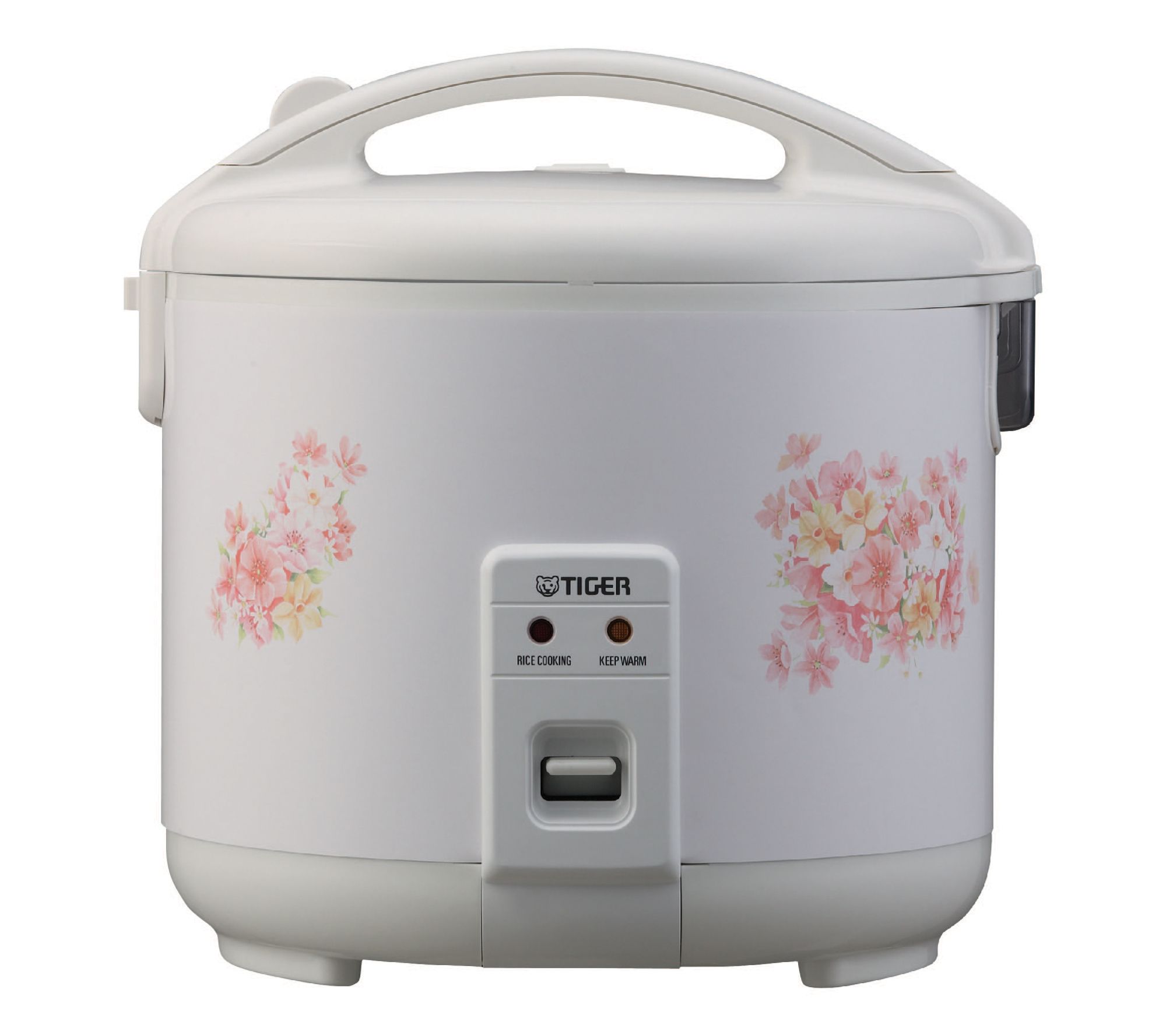 Tiger 8 Cup White Rice Cooker, Floral White
