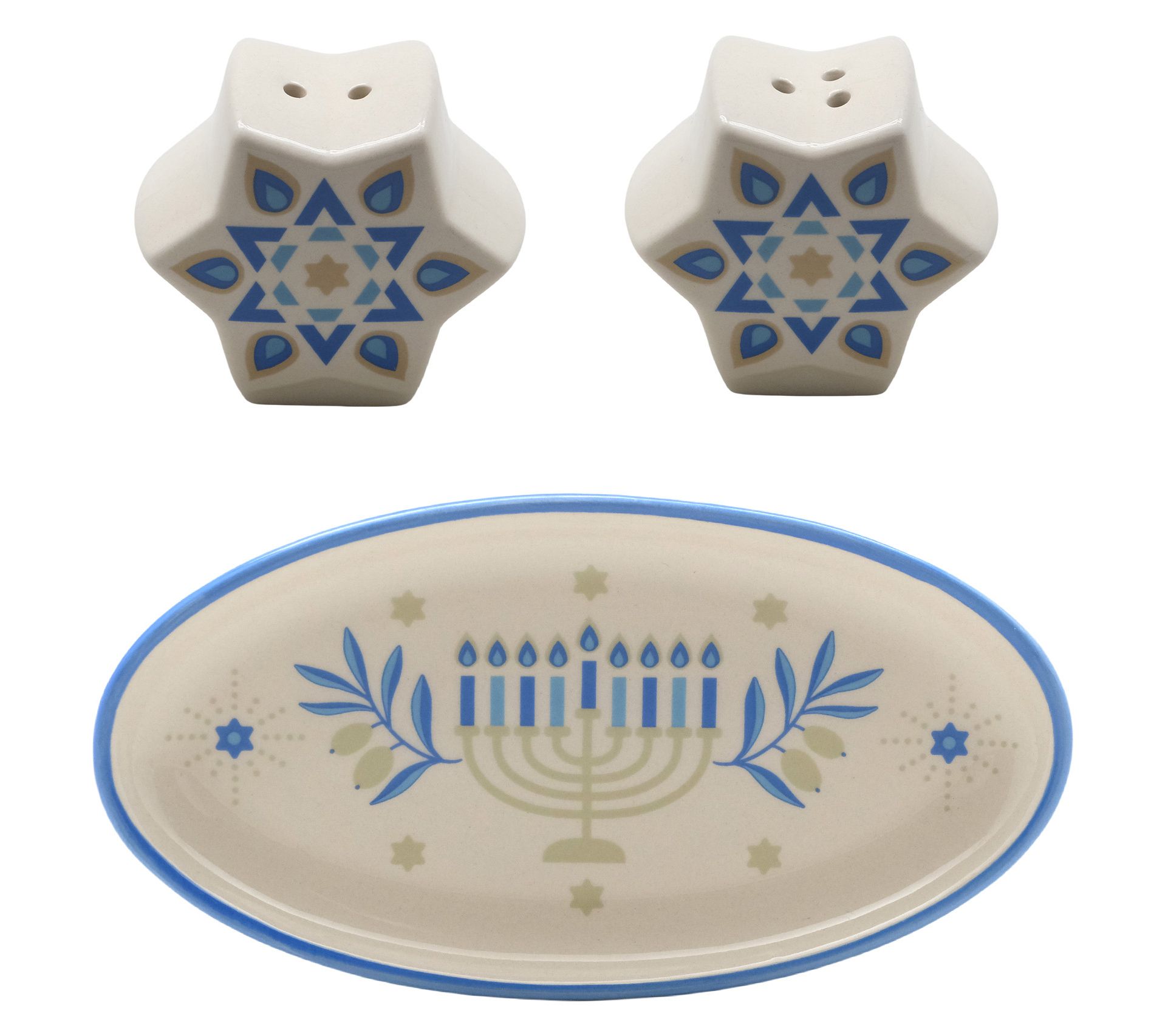 "As Is" Temp-tations Seasonal Salt and Pepper Set with Plate