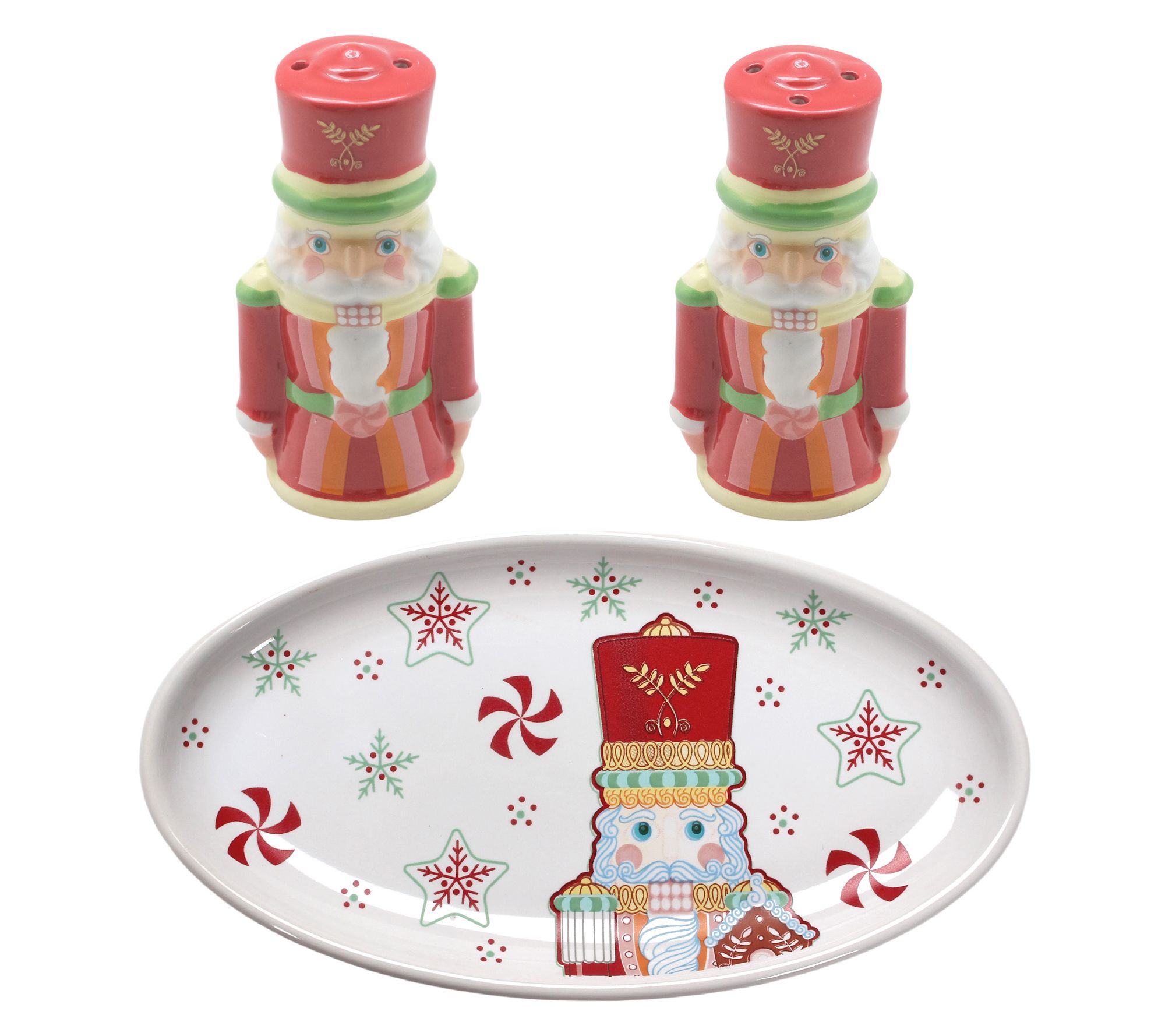 "As Is" Temp-tations Seasonal Salt and Pepper Set with Plate