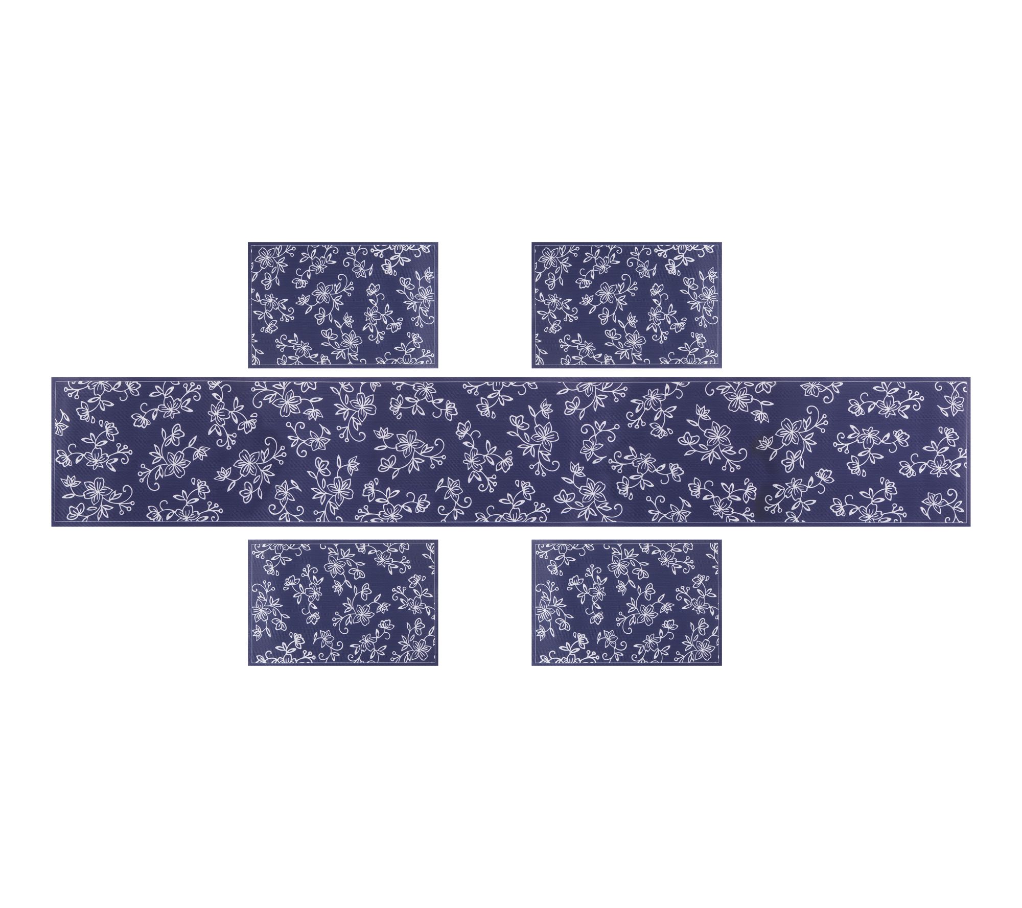 Temp-tations 5-Piece Outdoor Placemats and Runner Set