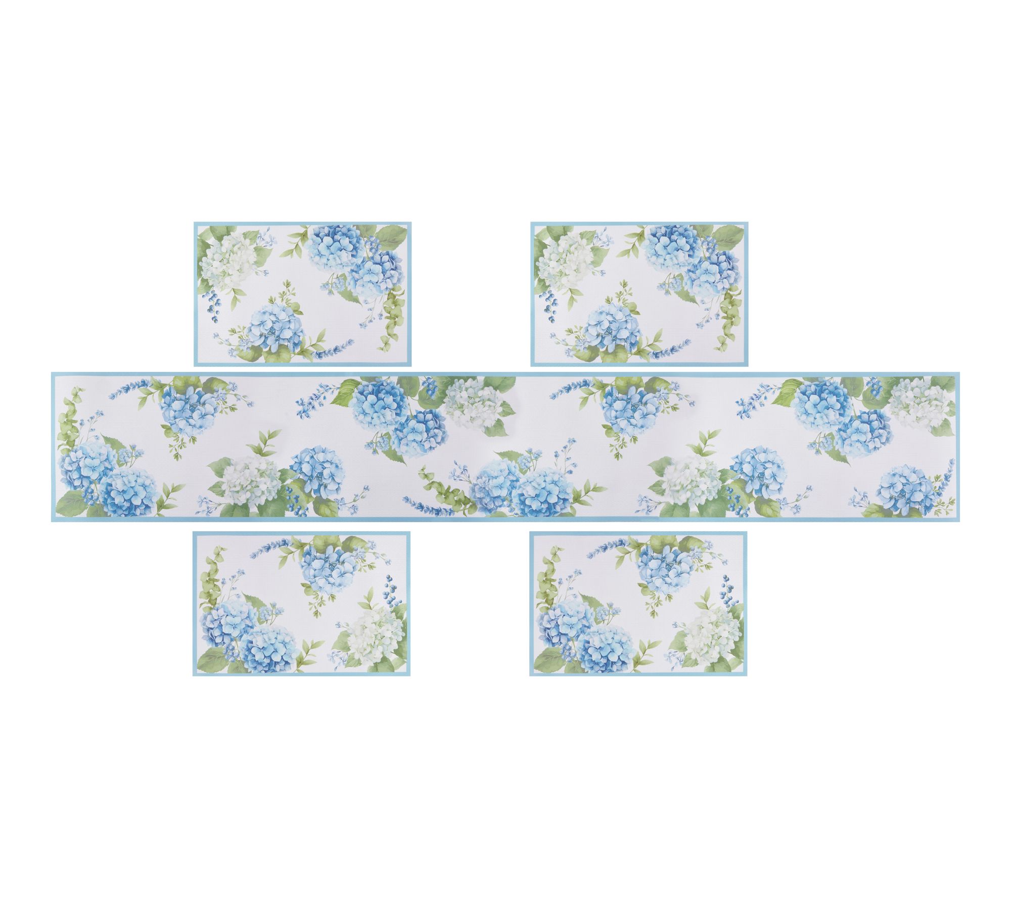 Temp-tations 5-Piece Outdoor Placemats and Runner Set