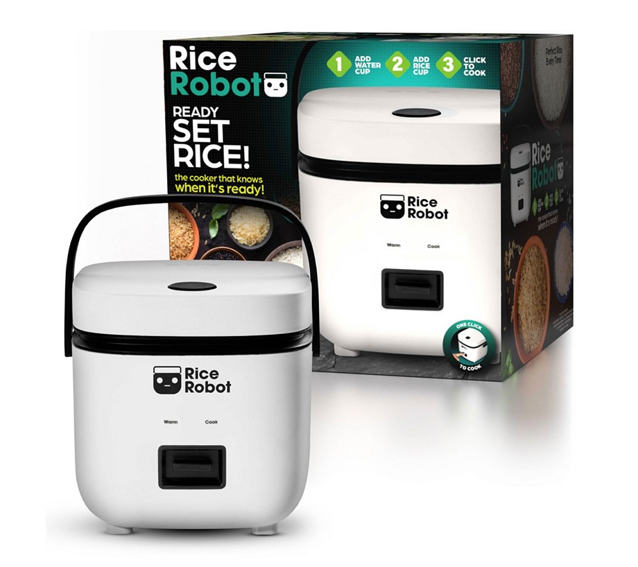 Bell+Howell Rice Robot 4-Cup Rice Cooker w/ Steam Tray & Recipes