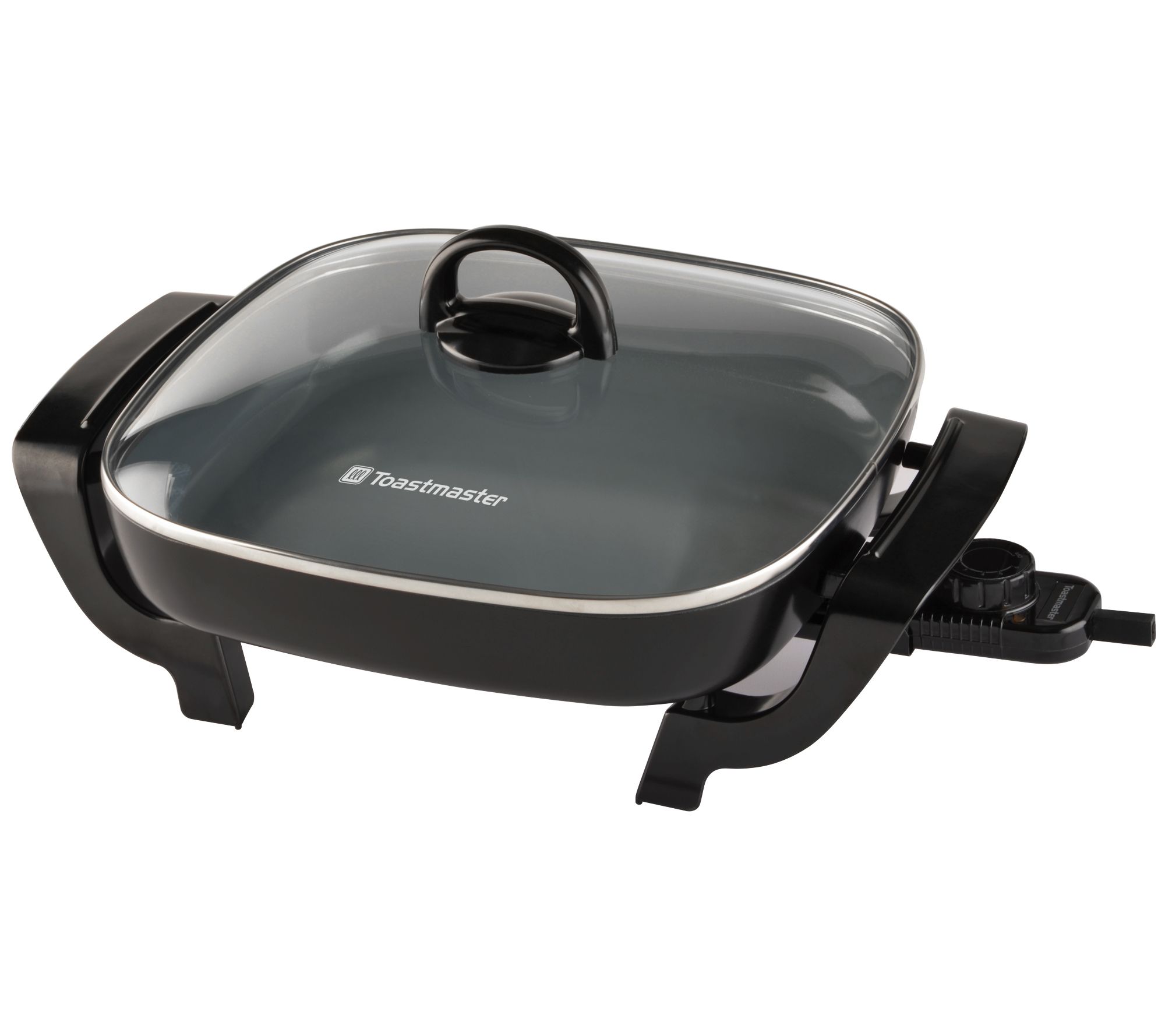 2 In 1 Non-Stick Electric Skillet 1200w Portable Home Indoor Hot