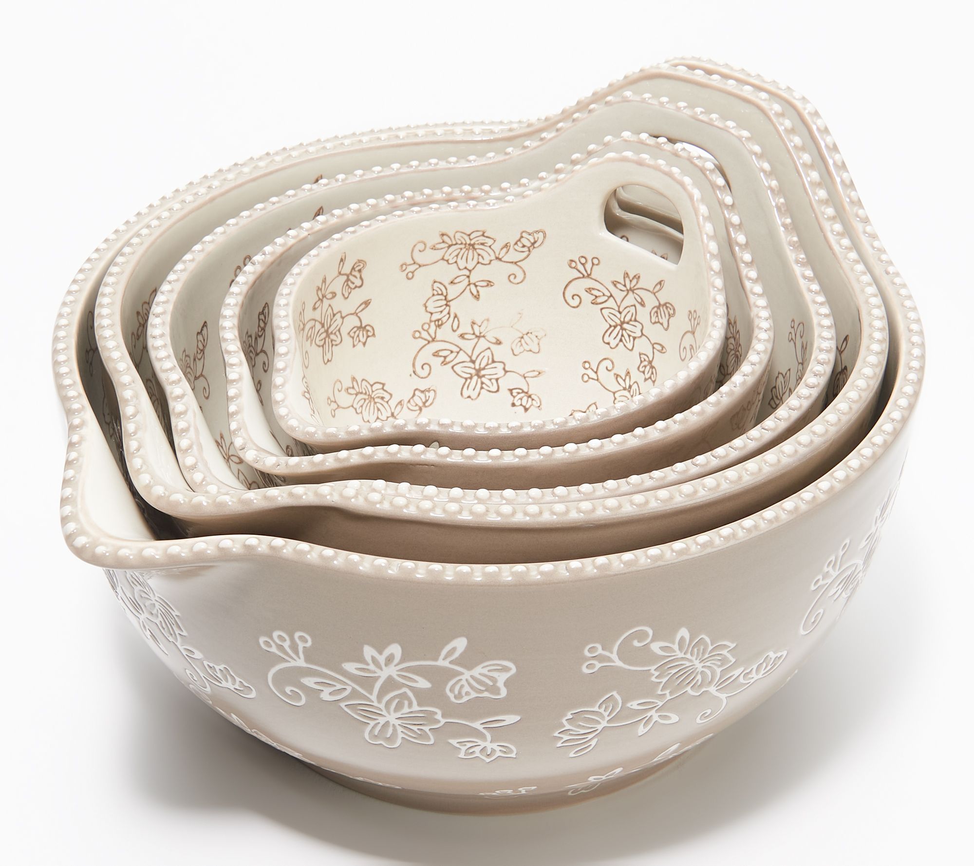 Temptations Floral Lace 5Piece Concentric Bowl Set