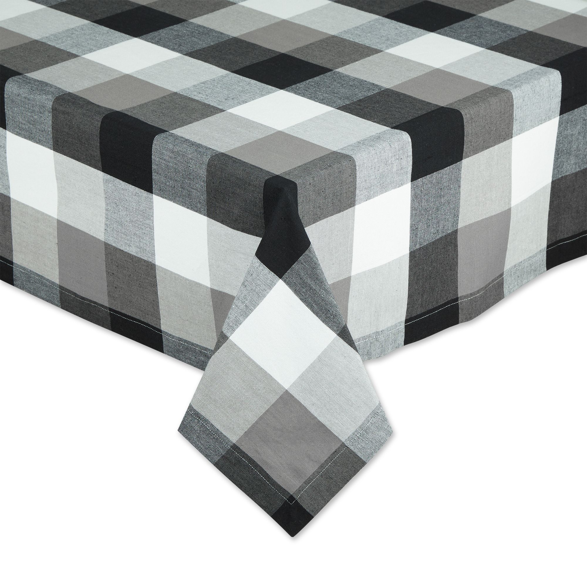 Design Imports 60x104" Tri Color Check Tableclo th