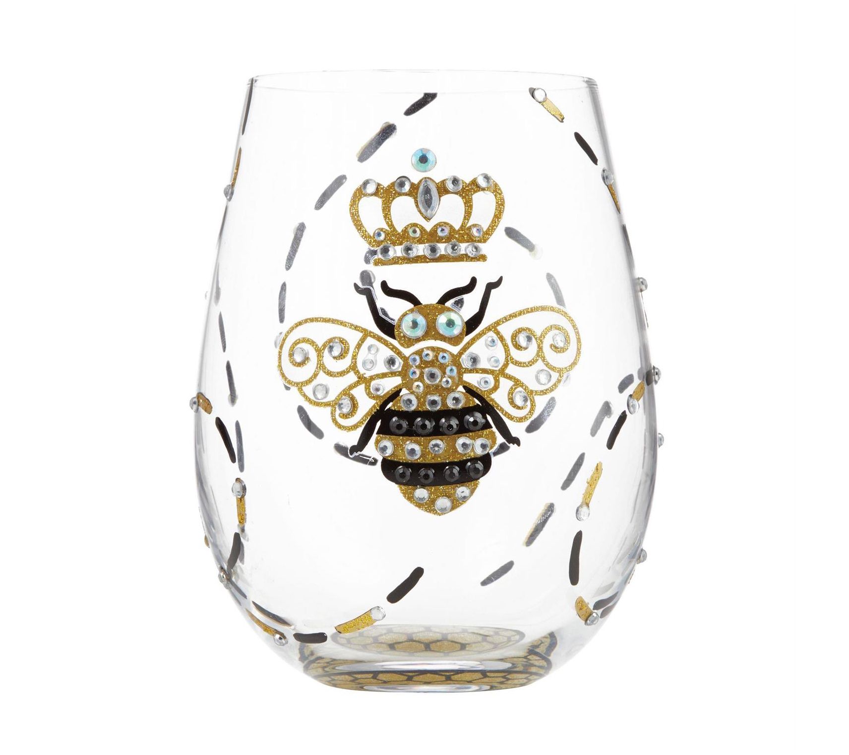 Enesco Lolita Queen Bee Stemless Wine Glass