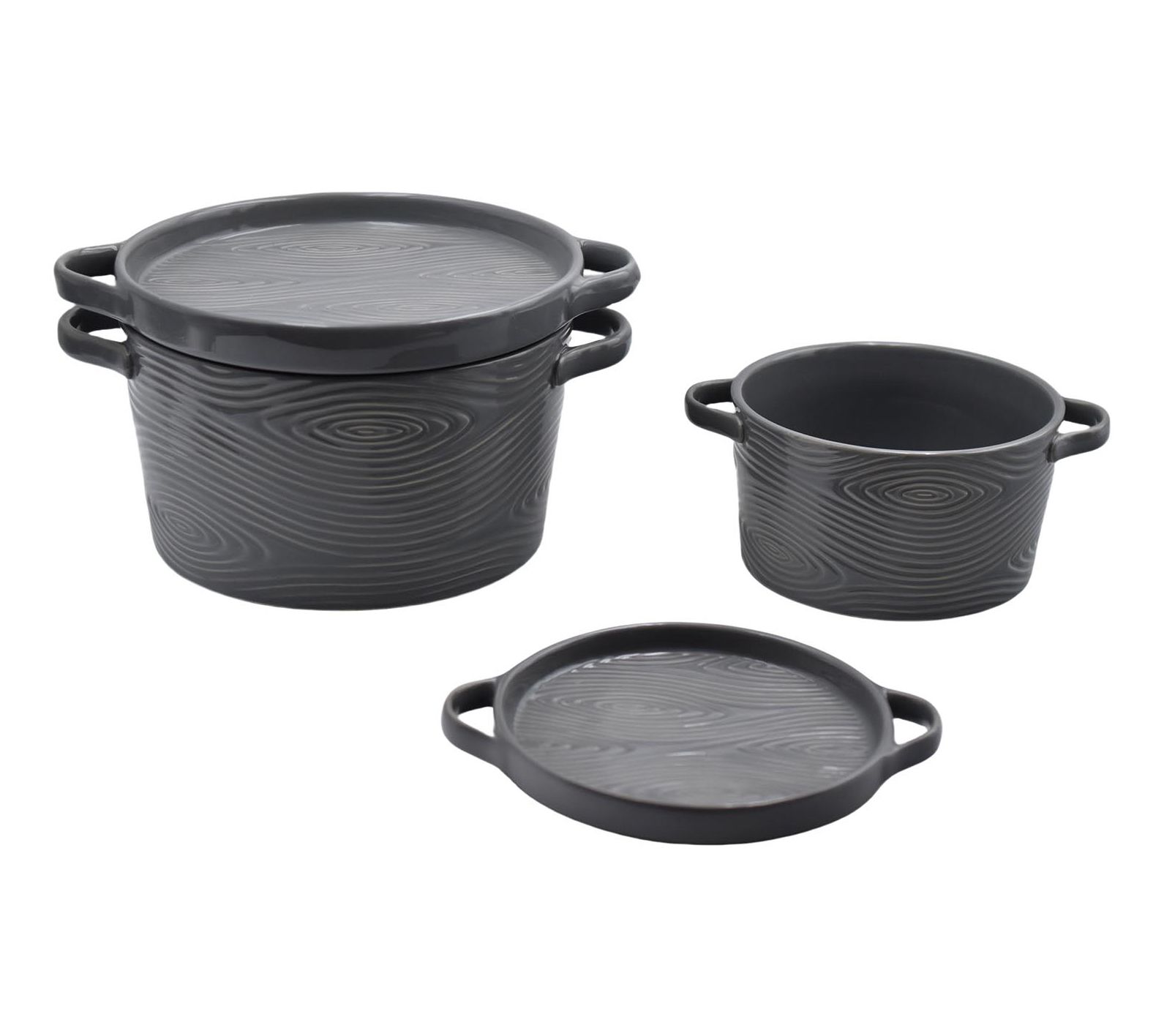 Temp-tations Woodland Set of (2) Bakers w/ Deep Dish Lid-Its