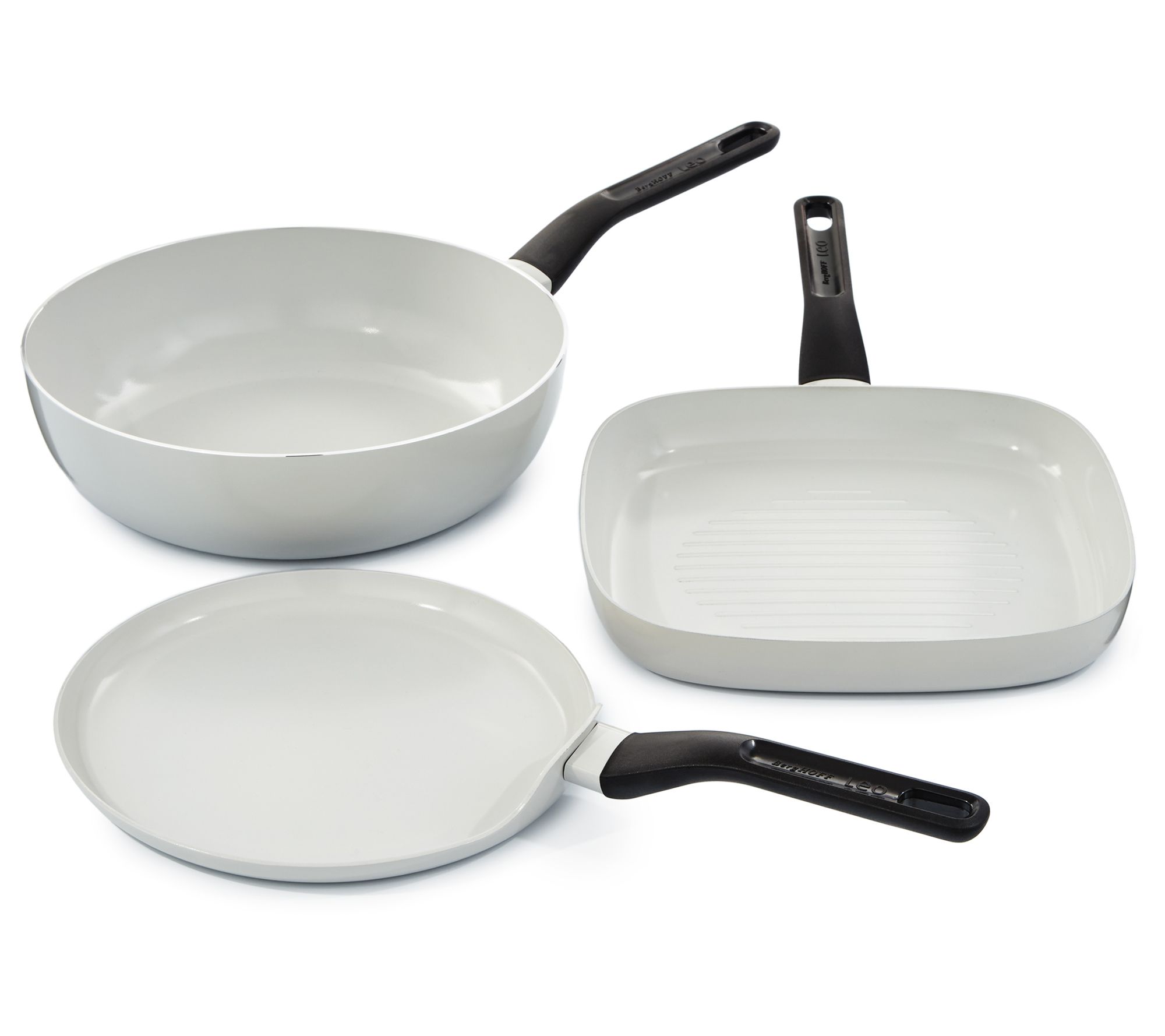 BergHOFF Leo Glints 3pc Ceramic Nonstick Cookware Set, Spirit