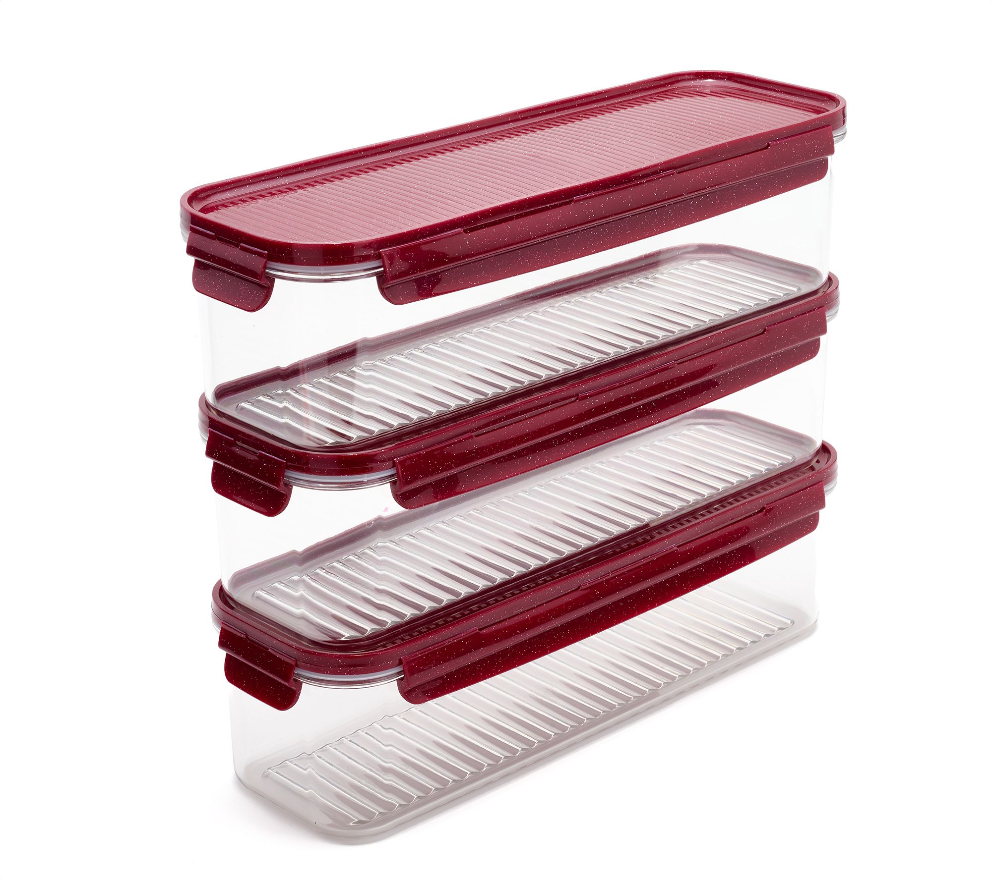 LocknLock Set of (3) 7.5-Cup Tritan Rectangles