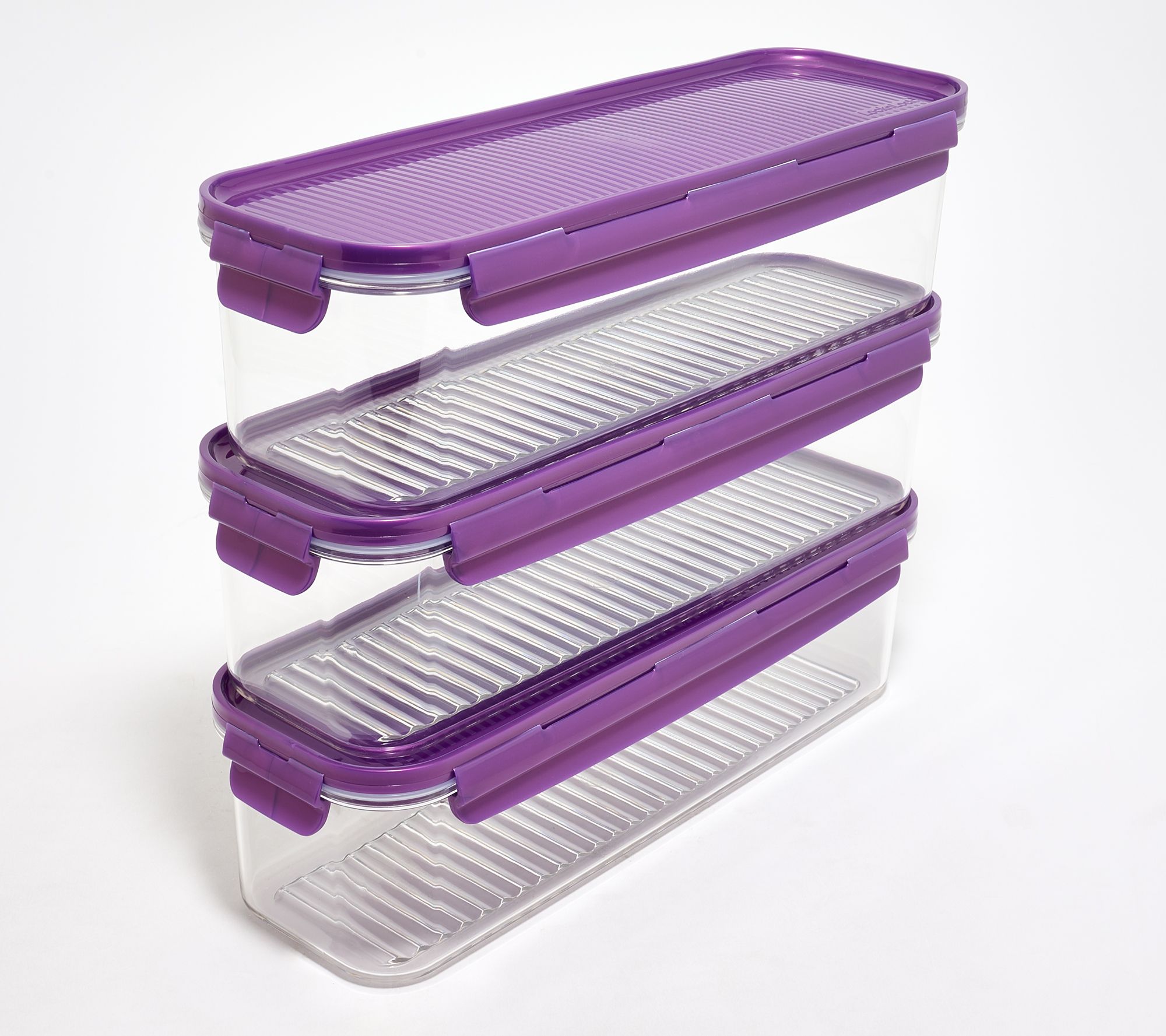 LocknLock Set of (3) 7.5-Cup Tritan Rectangles