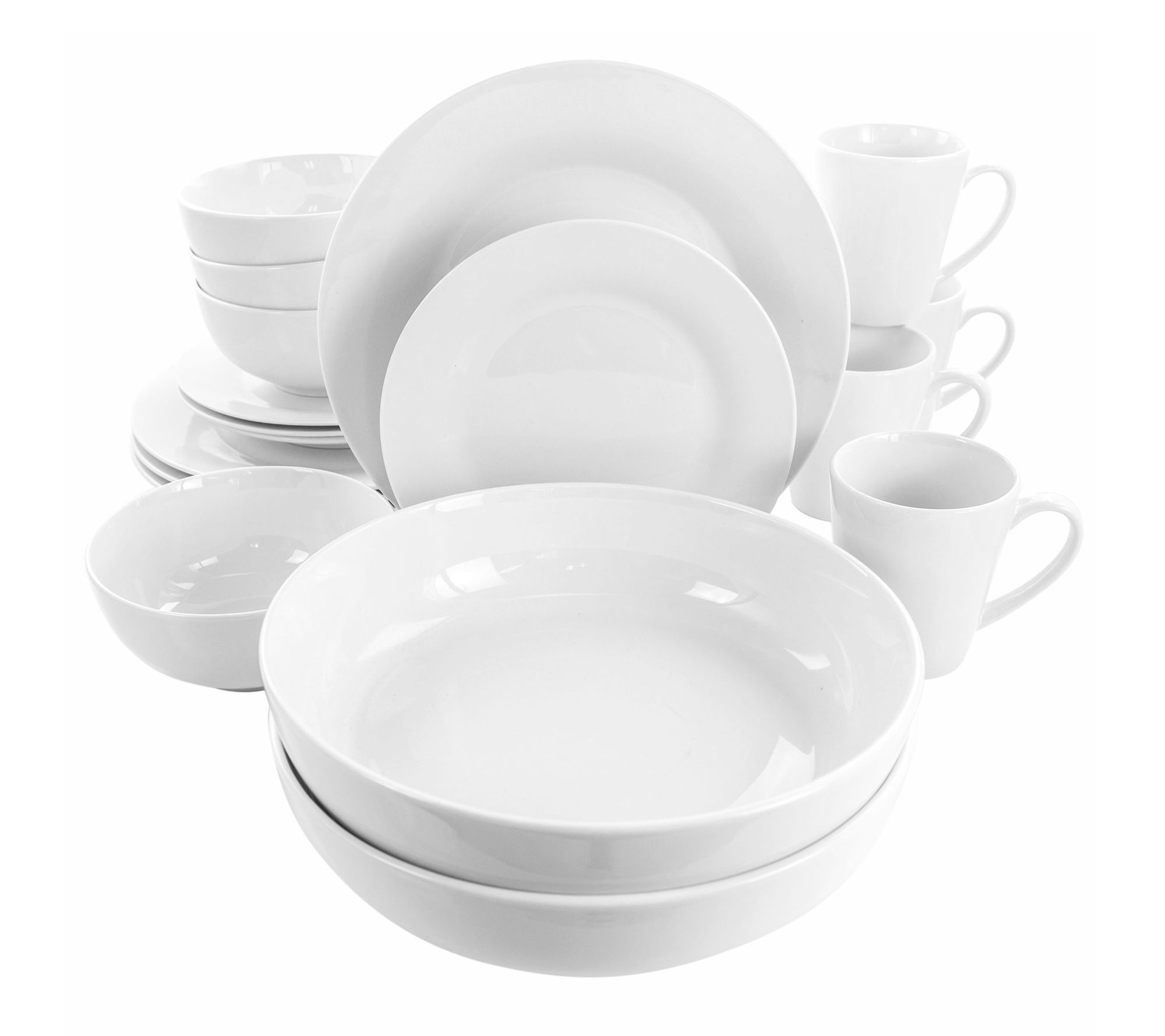 Elama Carey 18 Piece Round Porcelain DinnerwareSet