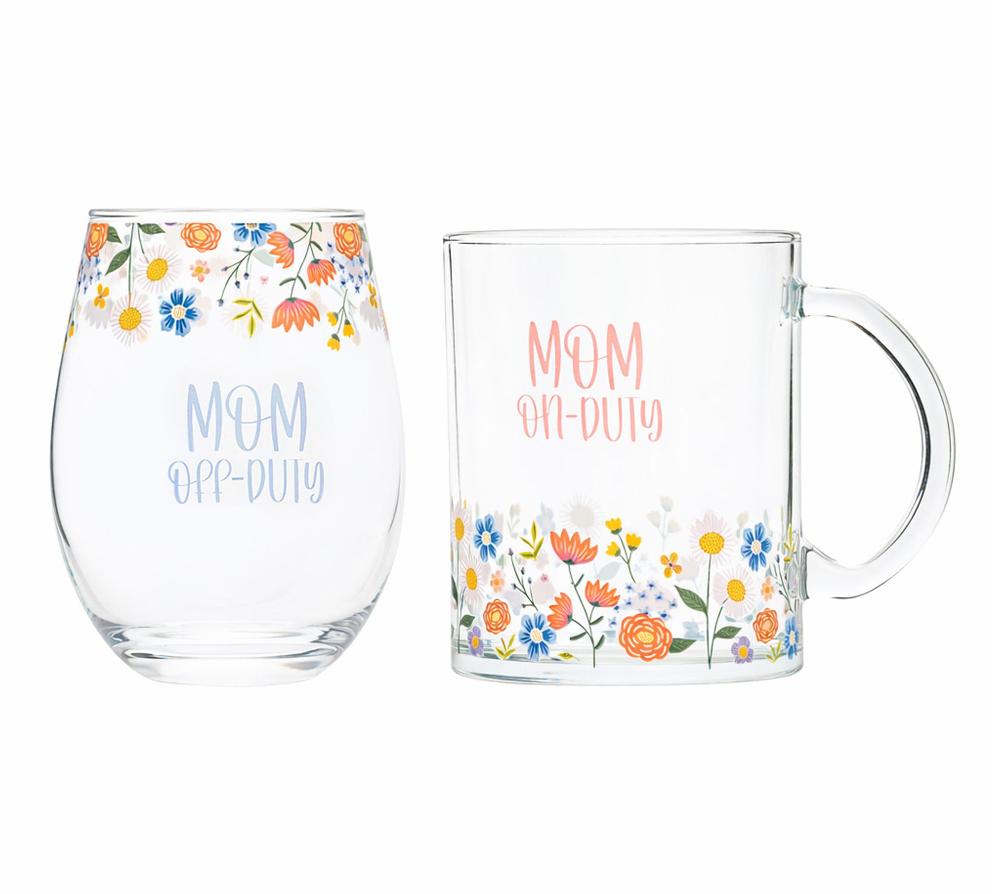 10 Strawberry Street Mother's Day Glass Gift Set Coffee & Wine