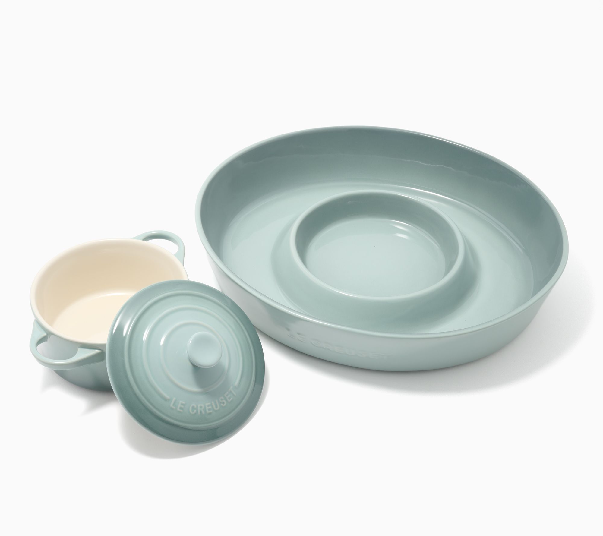 Le Creuset Chip & Dip with 24-oz Mini Cocotte - QVC.com