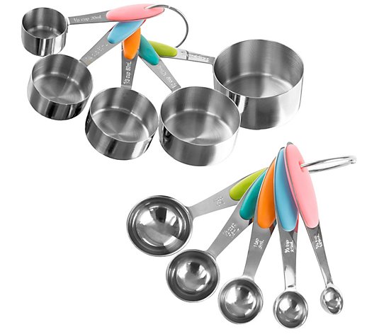 Classic Cuisine Stainless Steel Measuring Cups and  Spoons Set