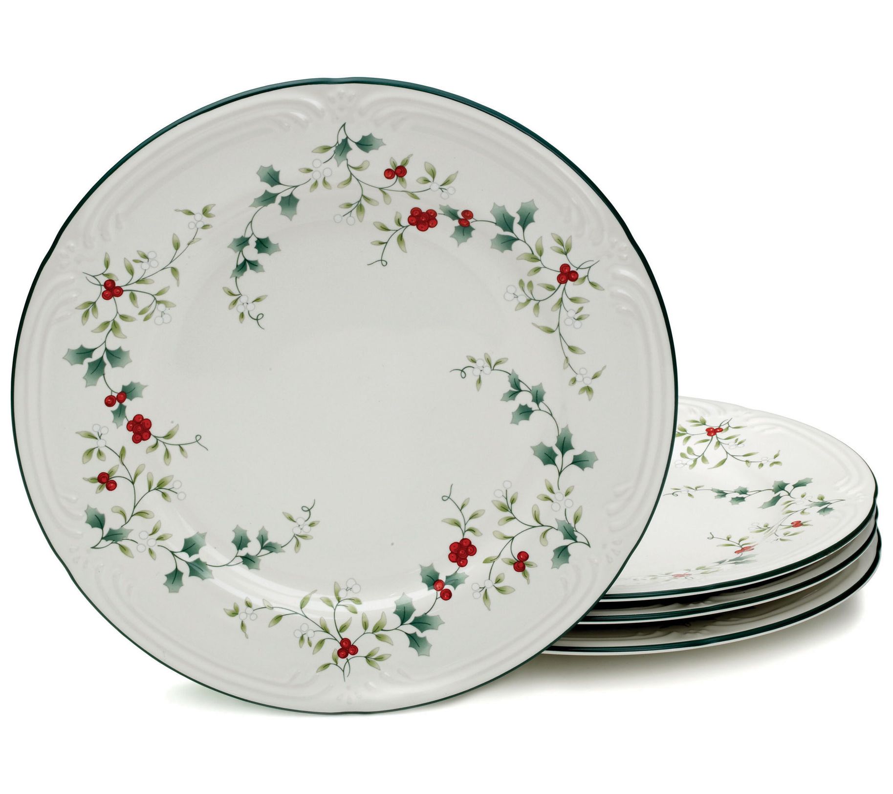 Pfaltzgraff Set of 4 Winterberry Dinner Plates