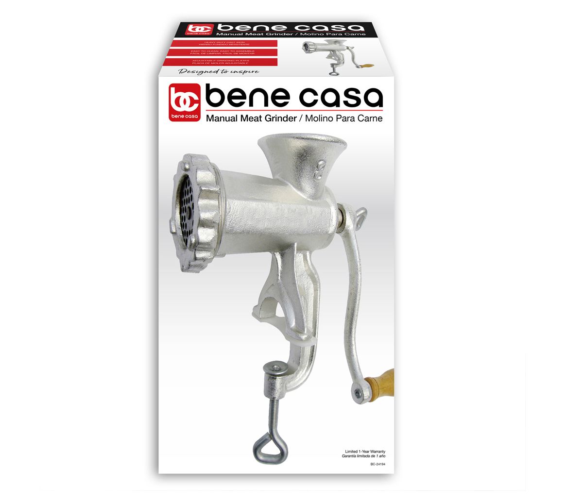 Bene Casa large manual corn grinder, adjustable, built-in table clamp