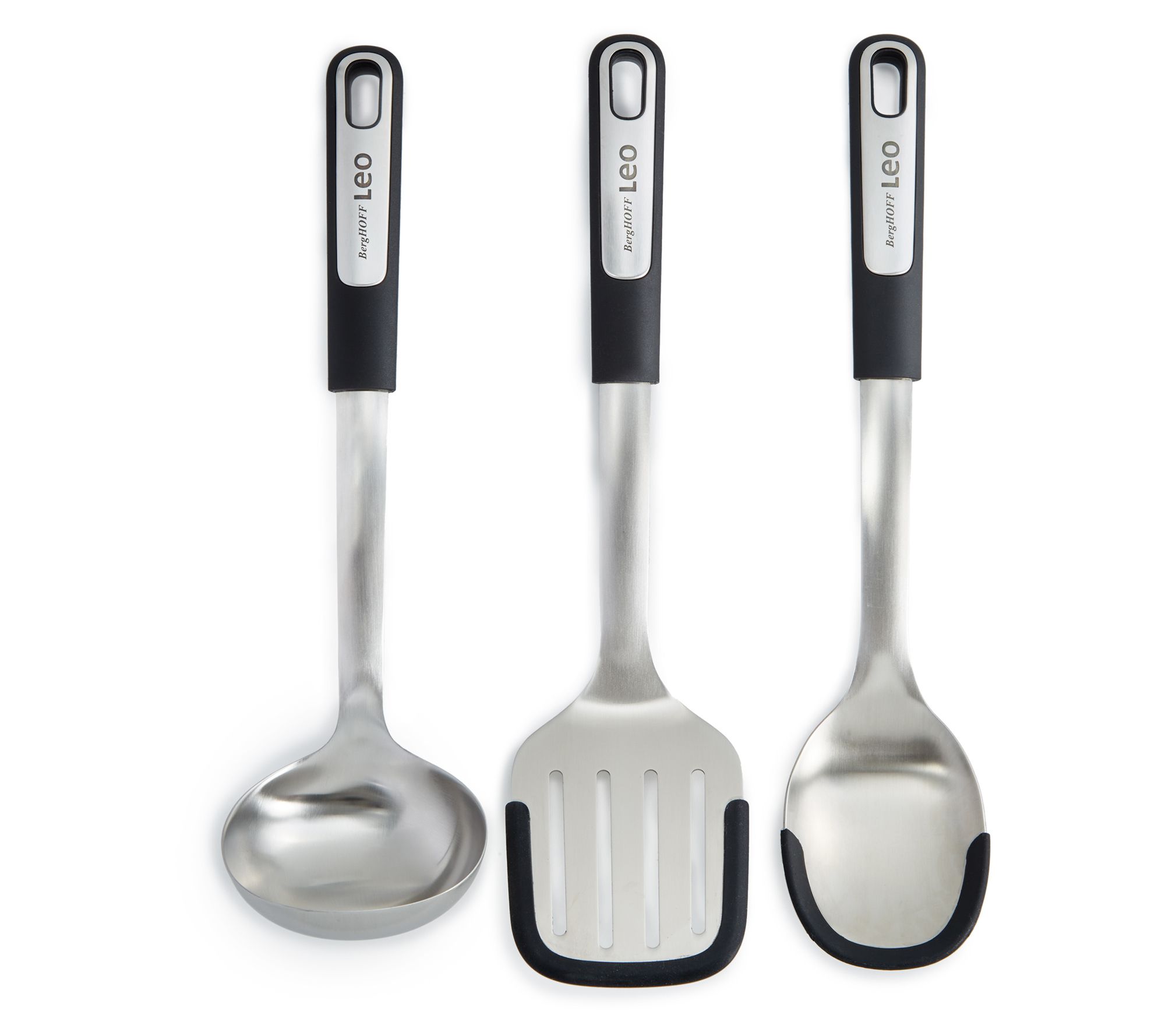 BergHOFF Graphite 3Pc SS Utensil Set with Cover, Recycled