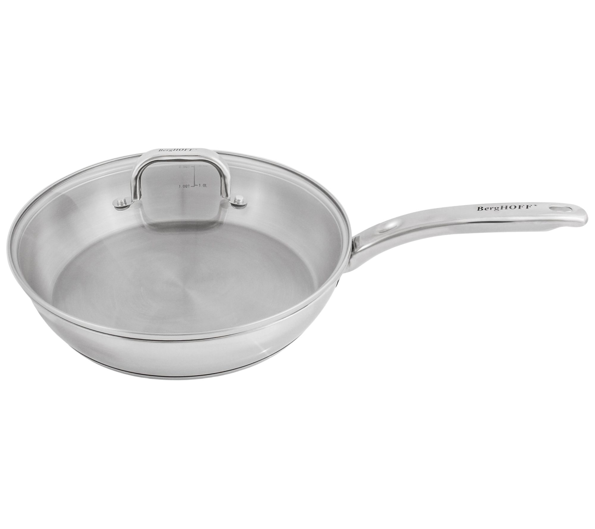 BergHOFF Belly Shape 18/10 SS 10.5" Skillet wit h Lid