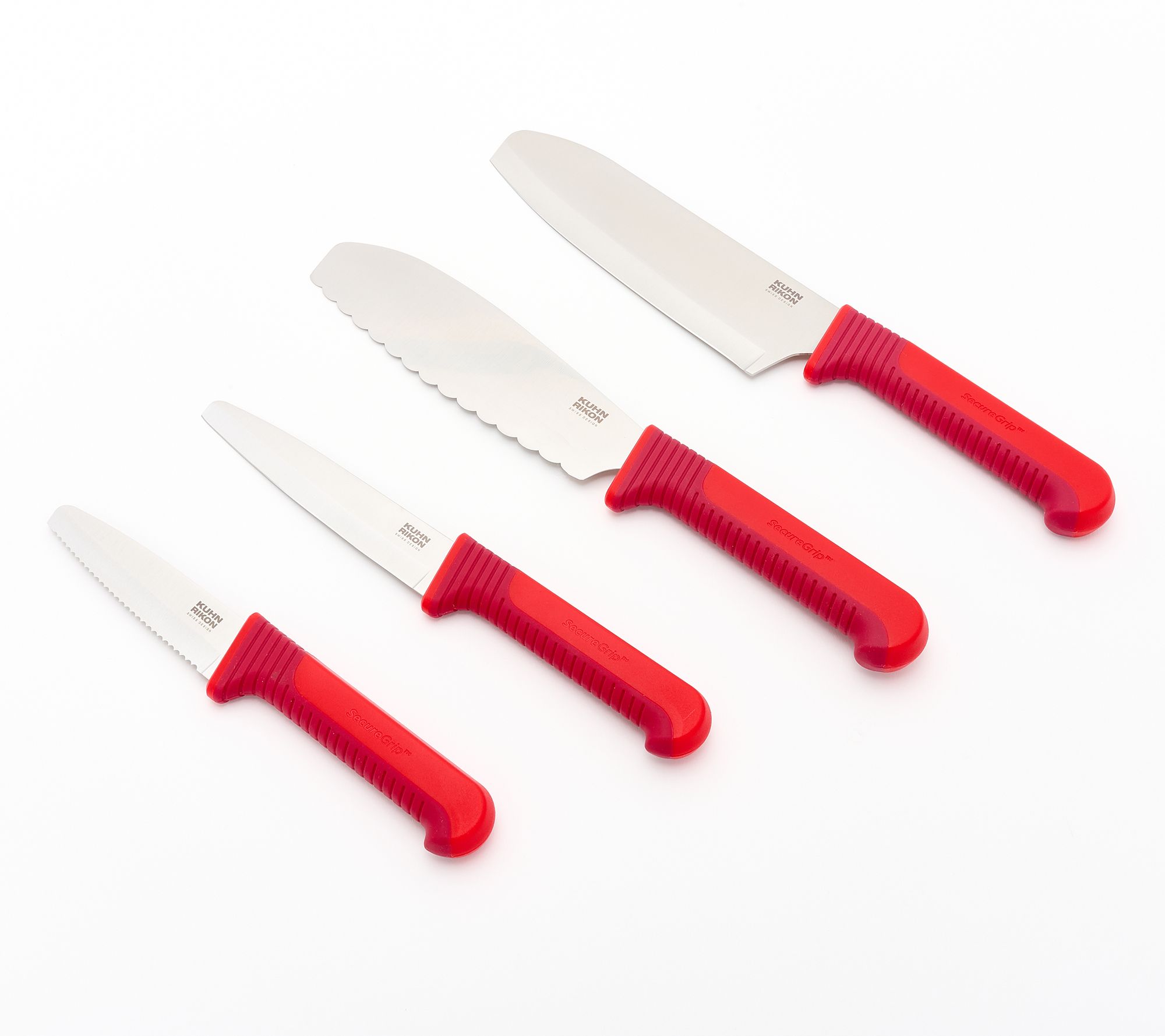Kuhn Rikon Set of 4 SecureGrip Essential Knife Set