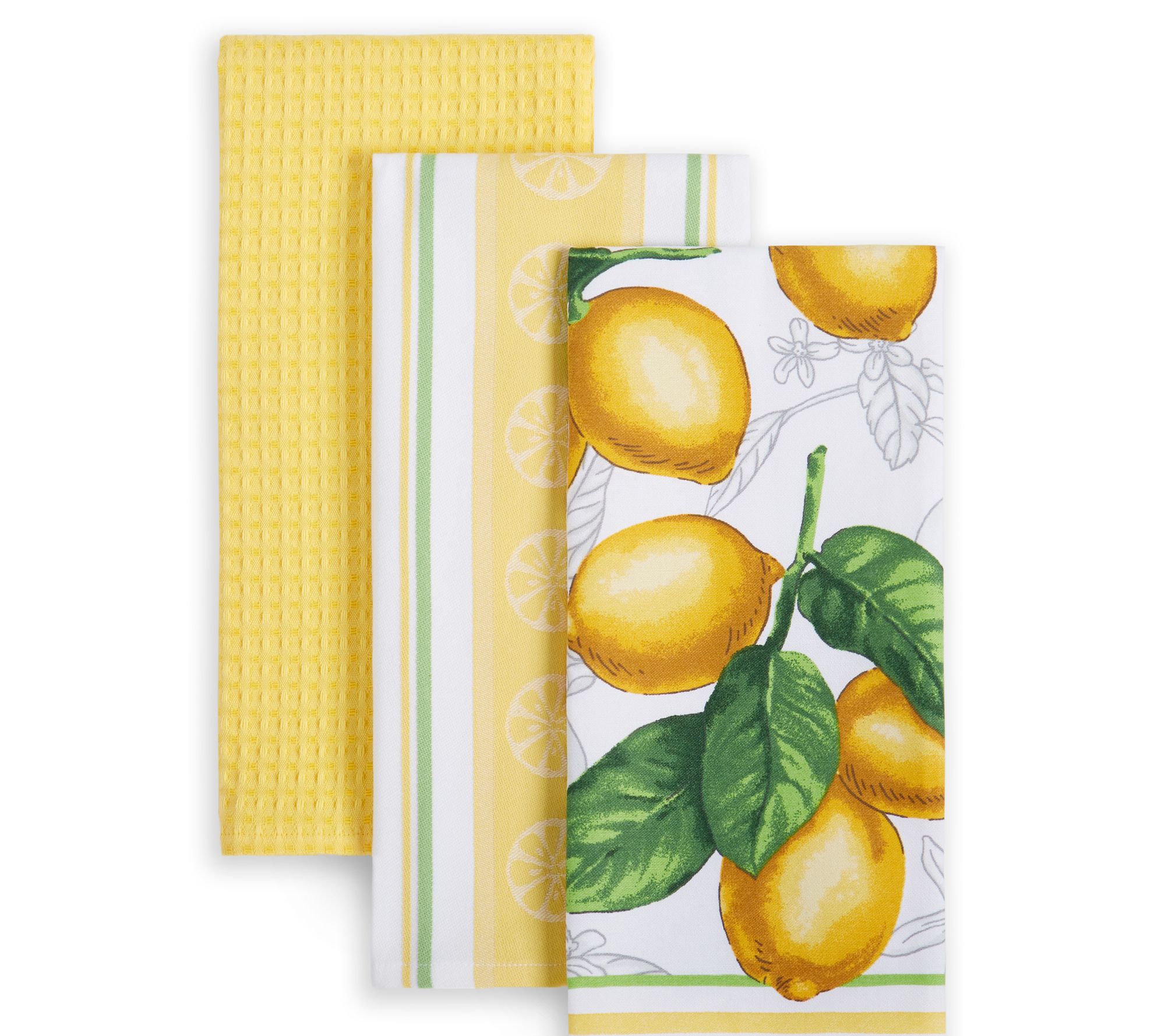 Martha Stewart Lots of Lemons Lint-Free Towel 3-Pack Set