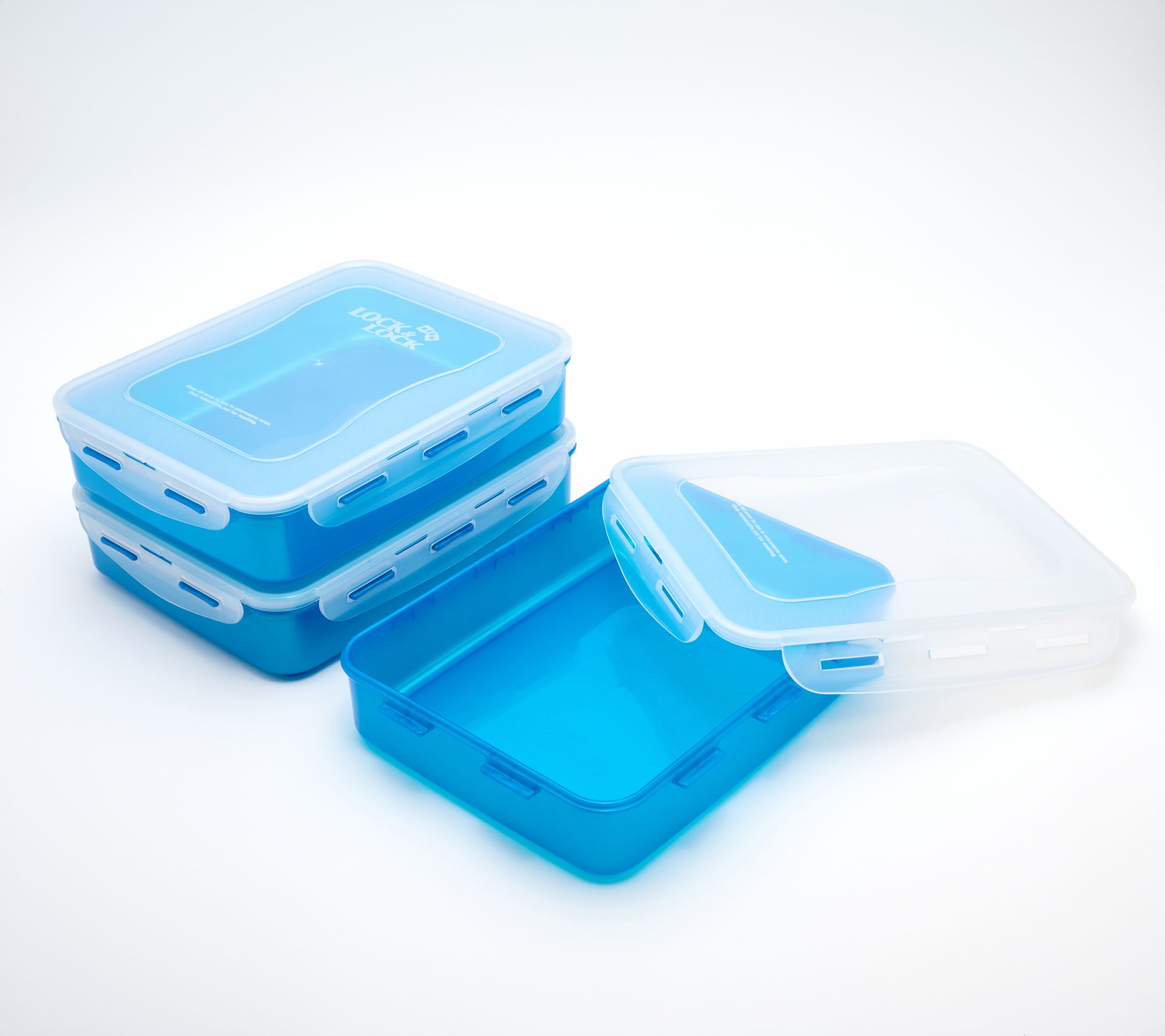  LocknLock Set of 3 Colored Body Rectangle Containers