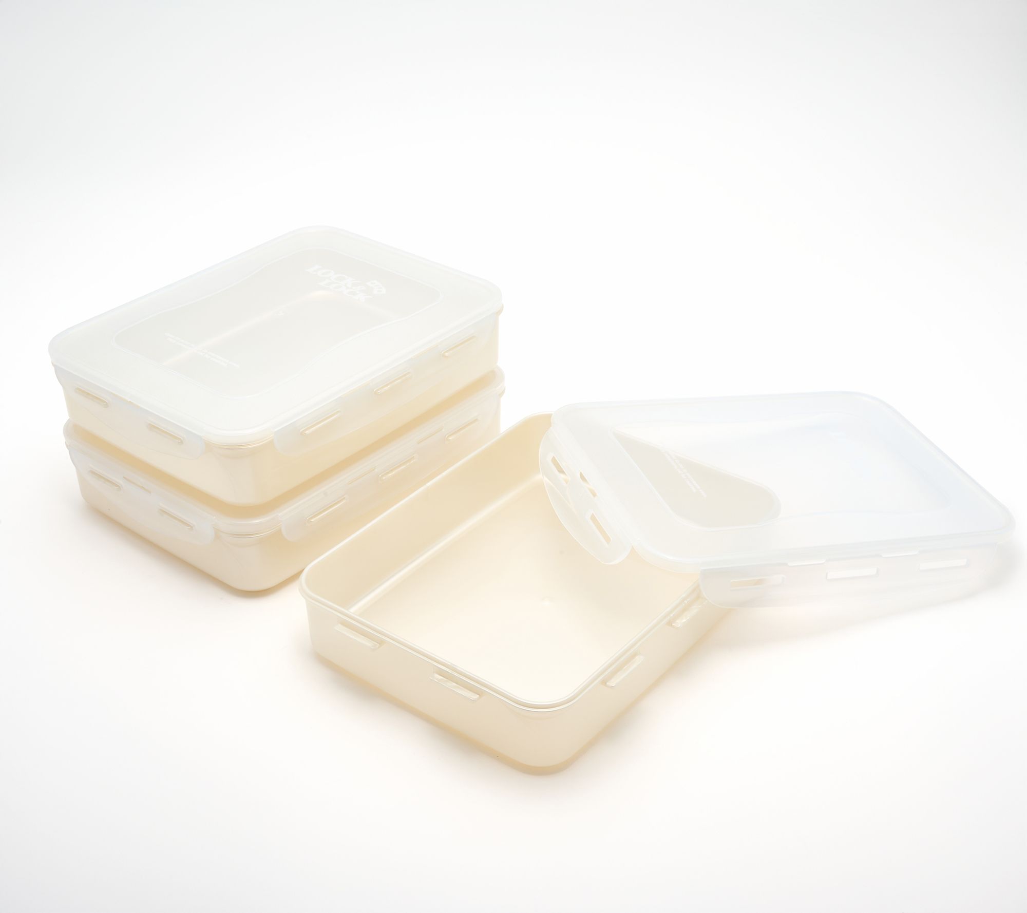 LocknLock Set of 3 Colored Body Rectangle Containers