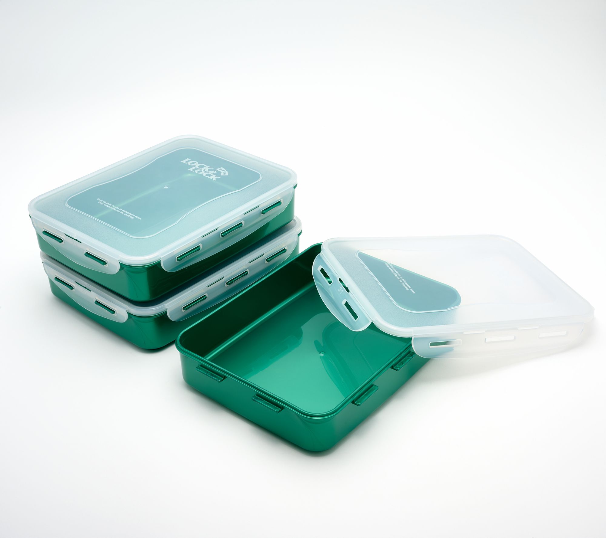 LocknLock Set of 3 Colored Body Rectangle Containers