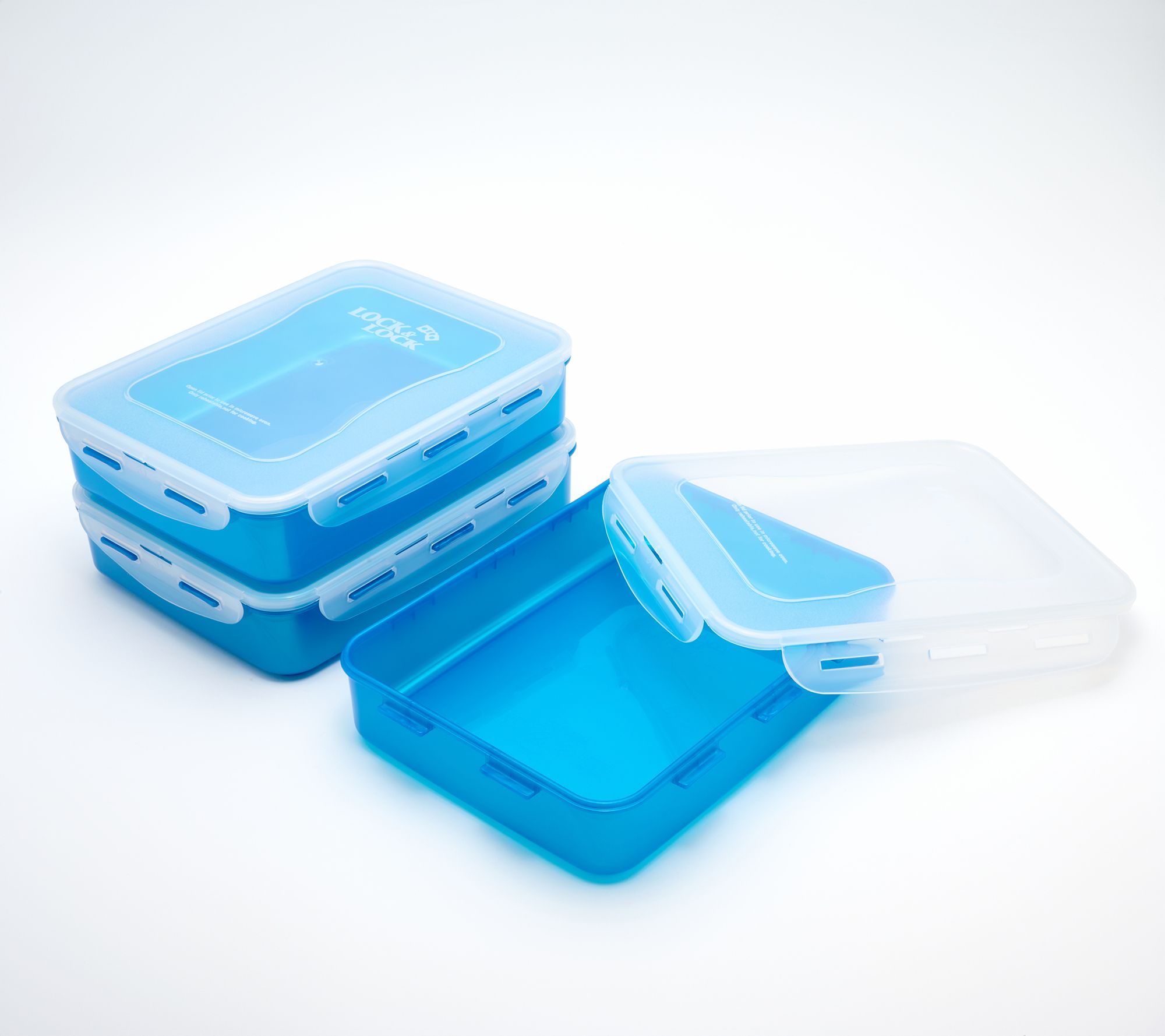 LocknLock Set of 3 Colored Body Rectangle Containers
