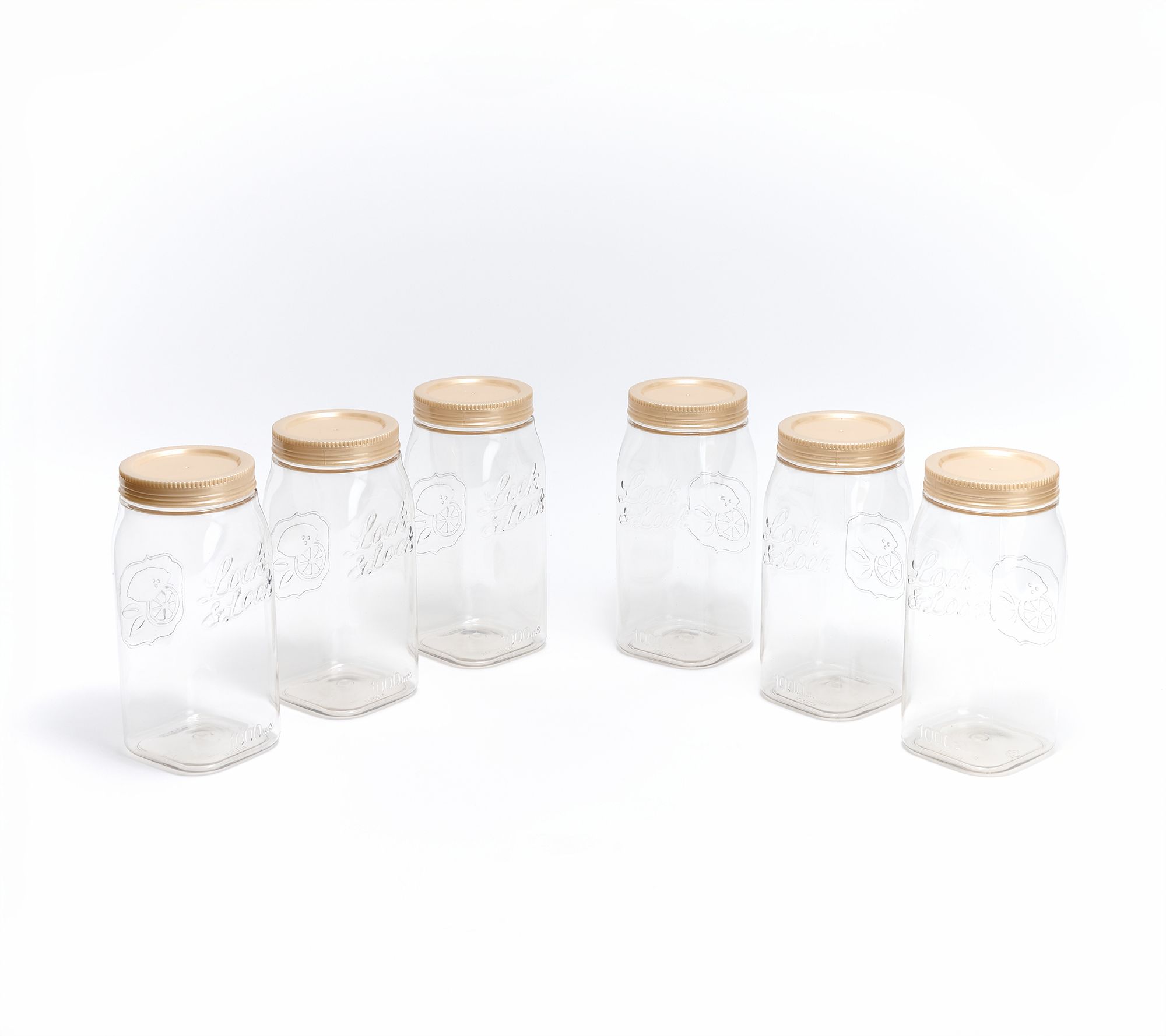  LocknLock Set of (6) 4-Cup Twist Lid Mason Jars