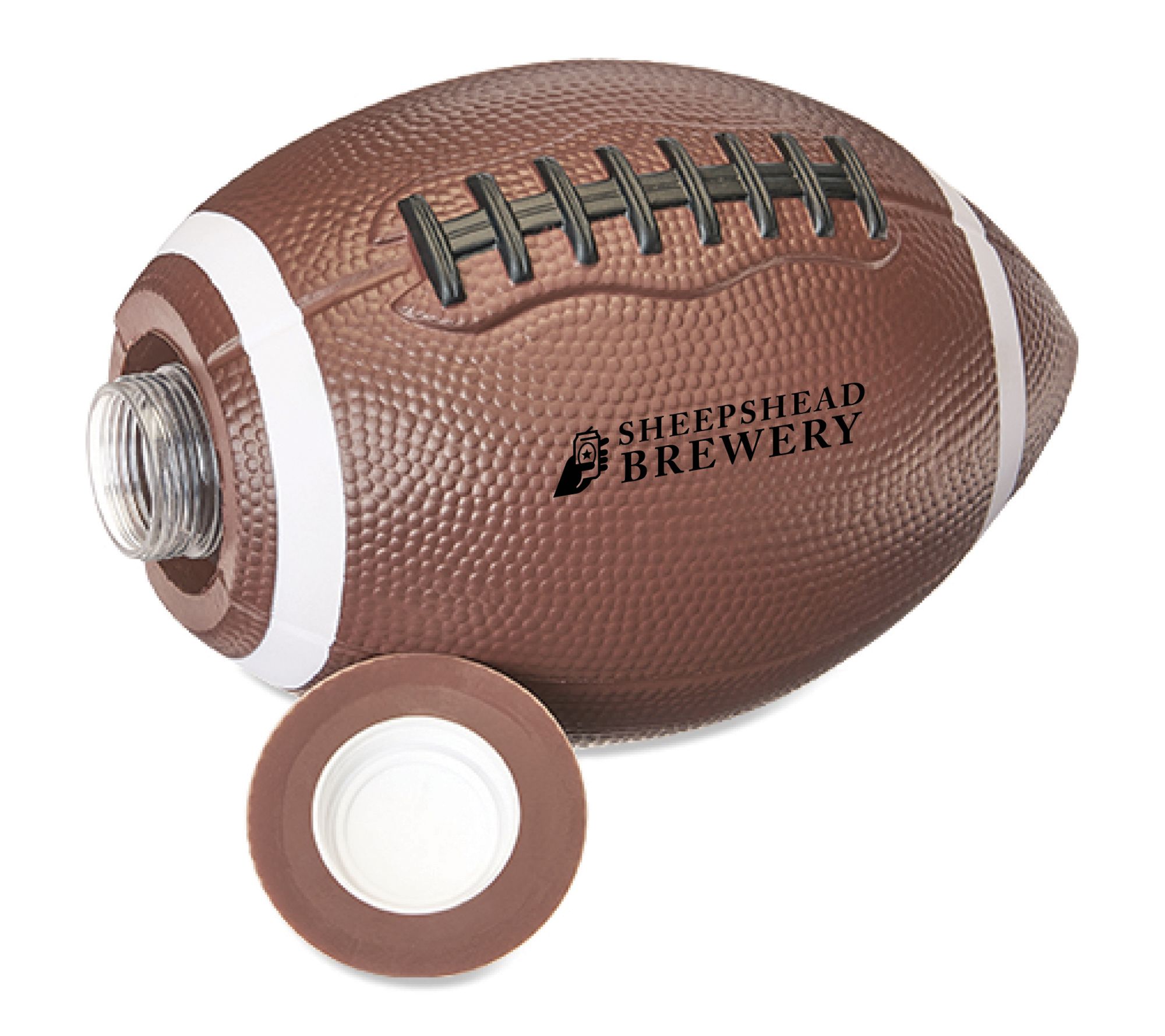 True Football Insulated Water Bottle, 10 oz, Set of 1, Brown