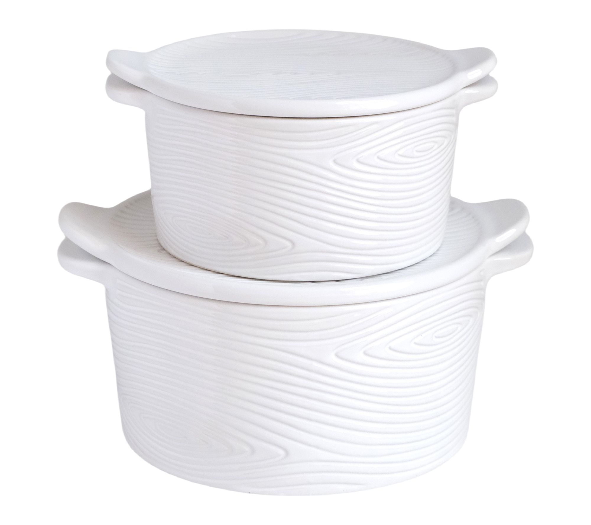 Temp-tations Set of (2) Round Bakers with Lid-Its