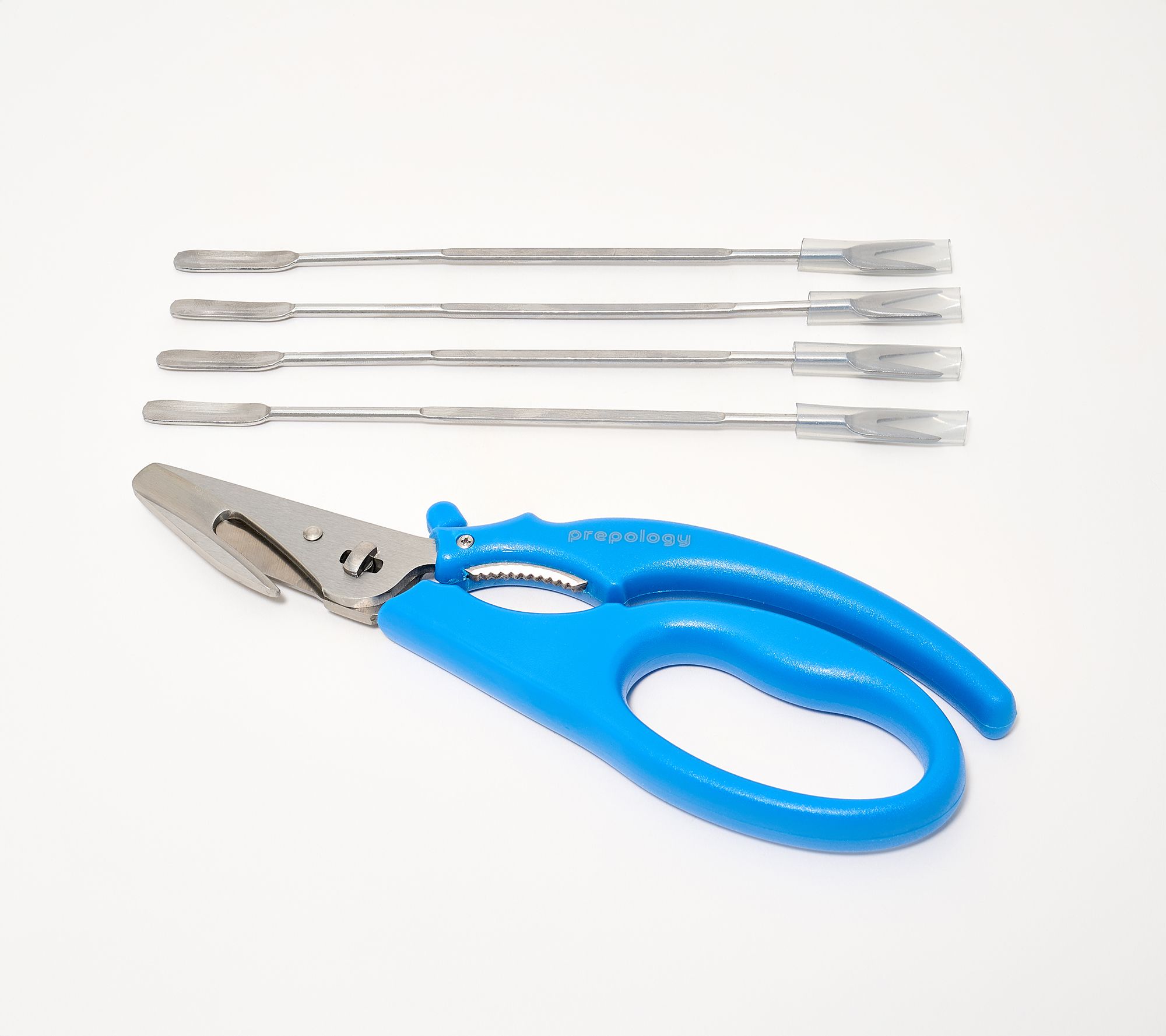 "As Is" Prepology Shellfish Shears with 4 Seafood Forks