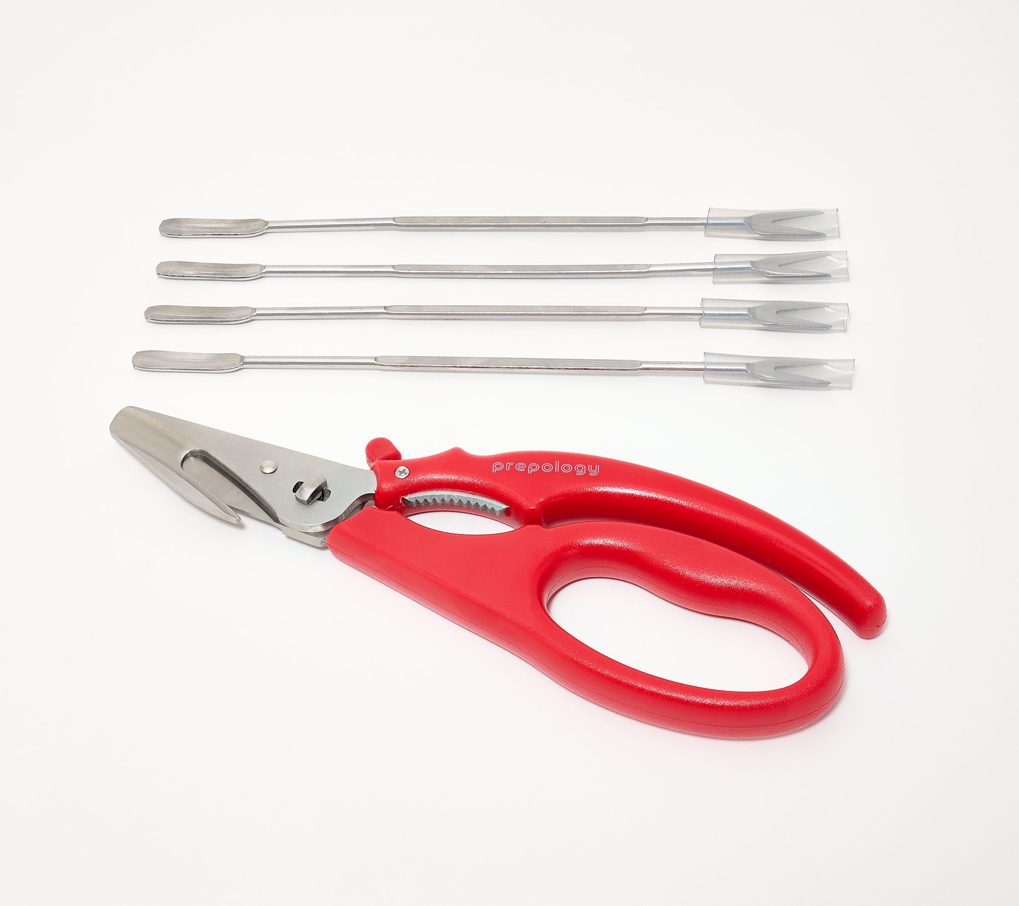"As Is" Prepology Shellfish Shears with 4 Seafood Forks