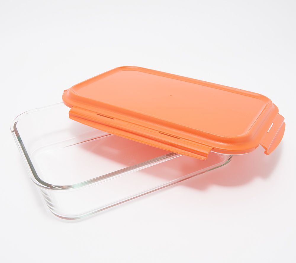 LocknLock 9x 9 Glass Pan with Domed Handled Locking Lid 