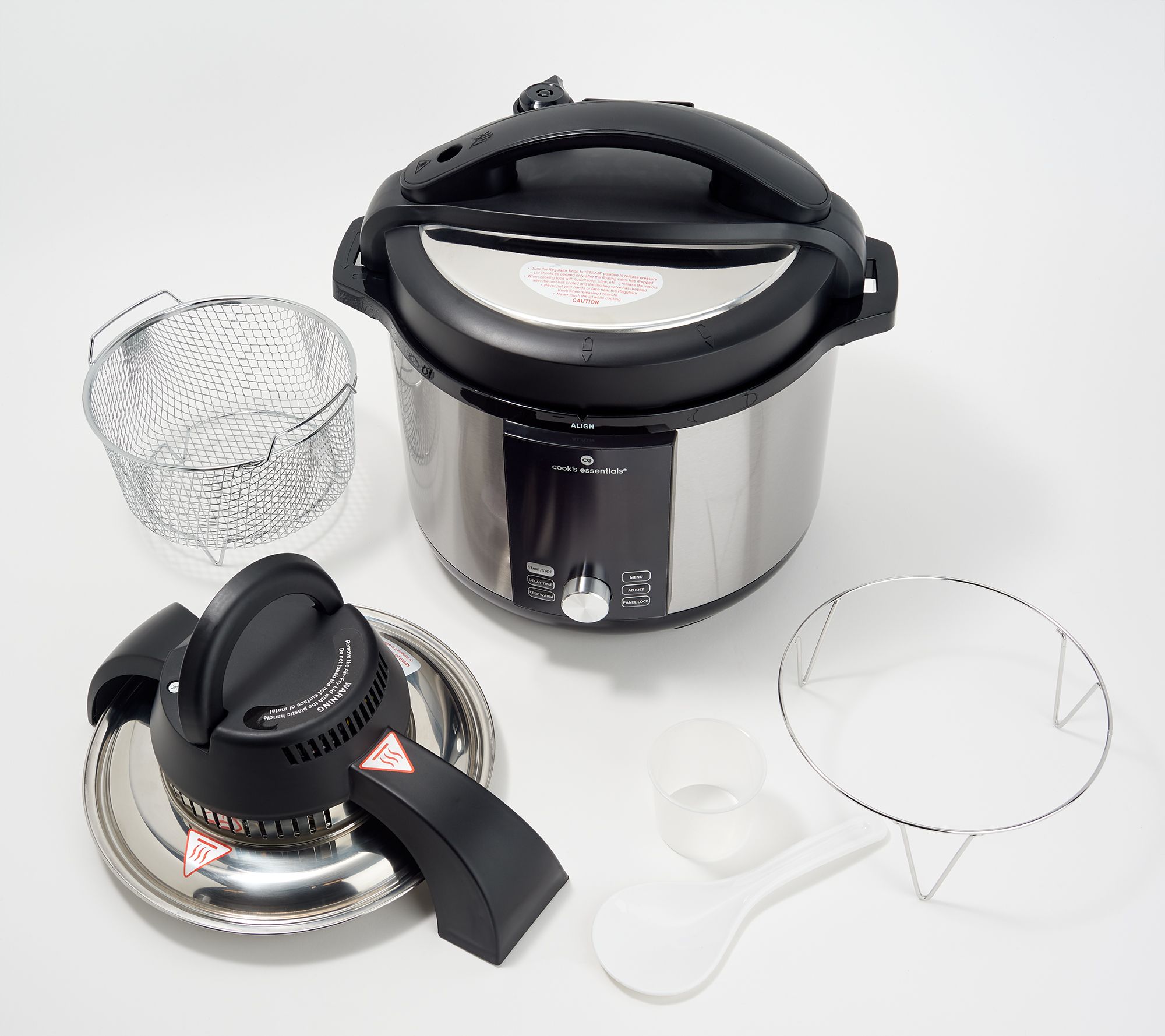 Cook's Essentials 6-qt 8-in-1 Pressure Cooker and Air Fryer