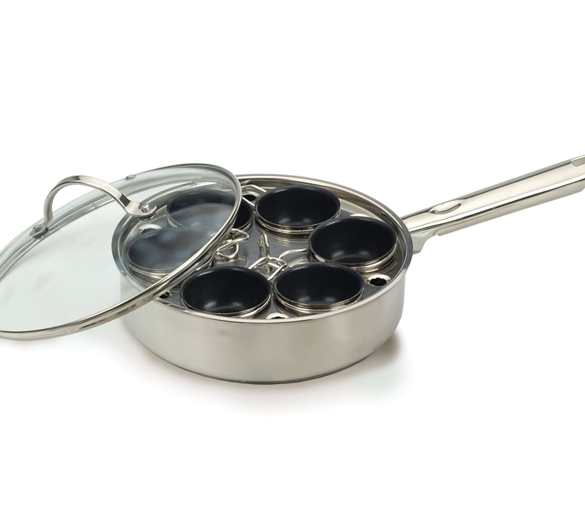 RSVP Stainless Steel 6 Egg Poacher Set