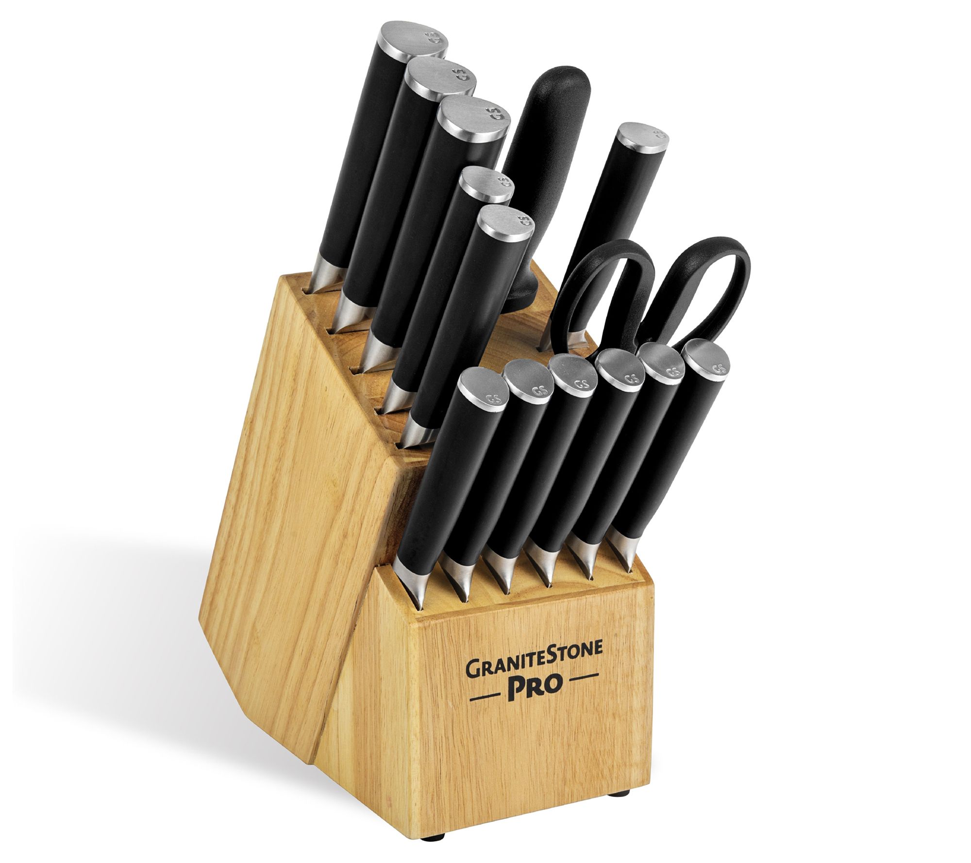 GraniteStone Pro Nutriblade 14-Piece Knife Set with Block