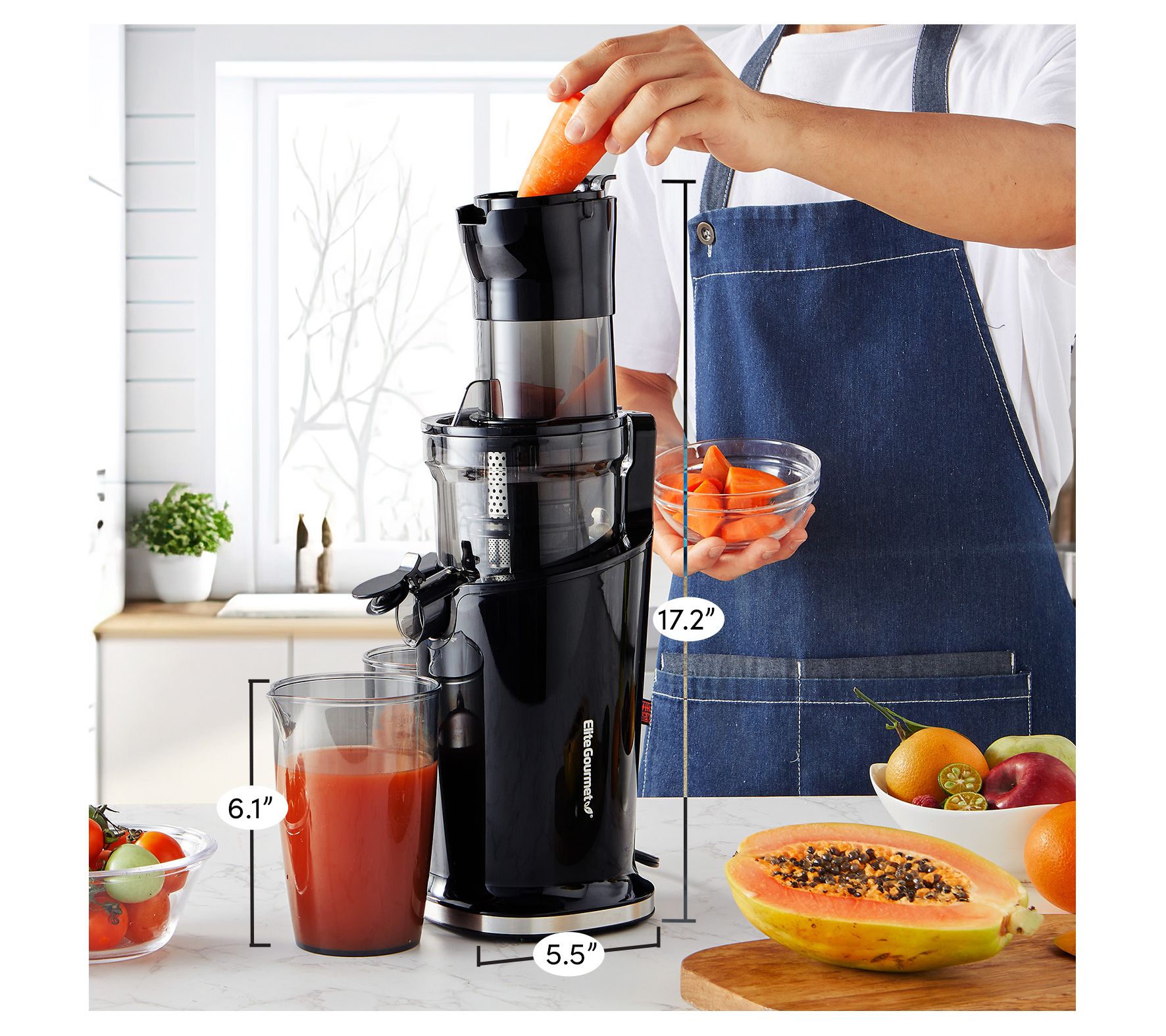 Elite Gourmet Dynamic Masticating Slow Juicer