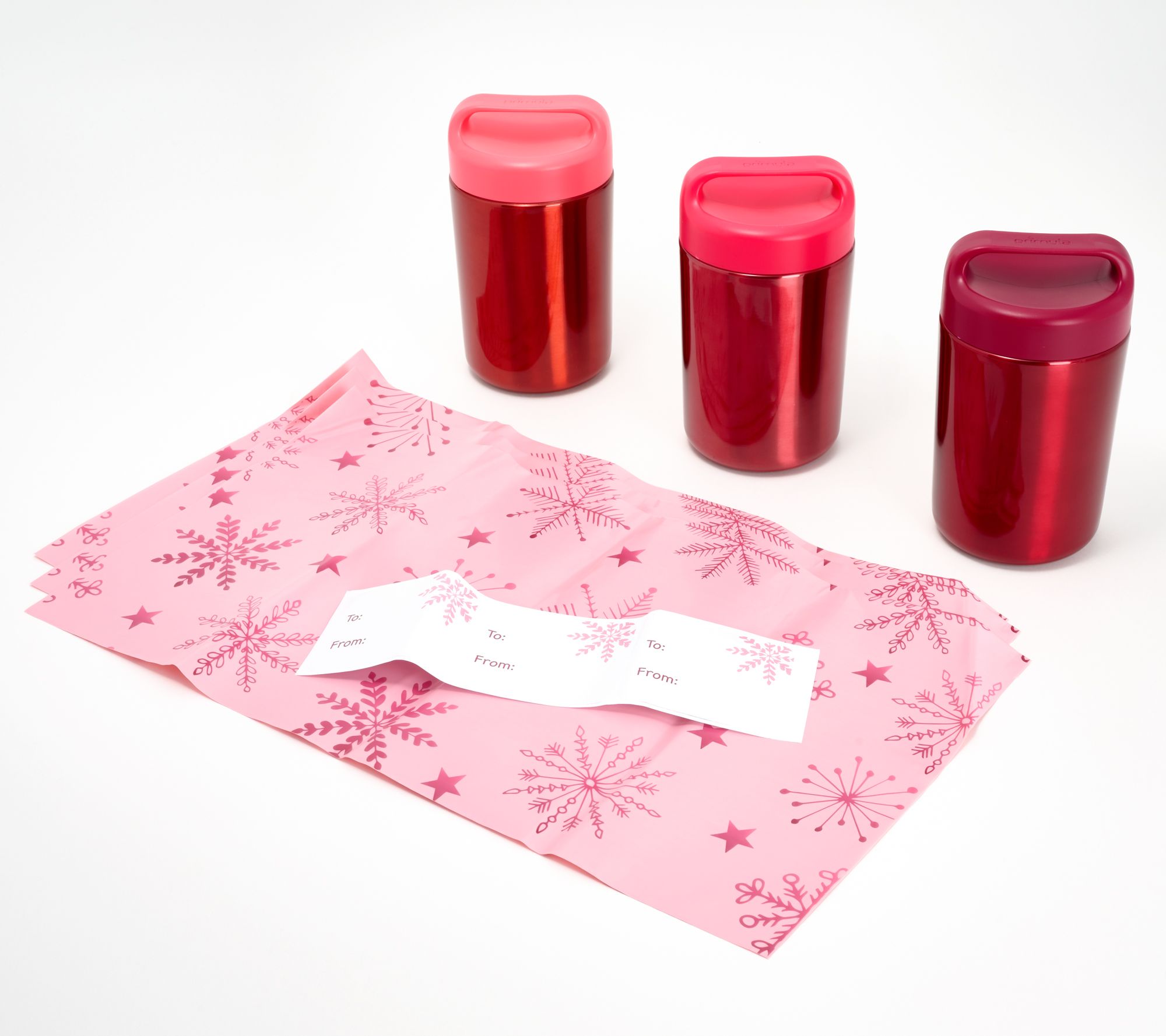 Primula S/3 Stainless Steel 16-oz Food Storage Jars w/ Gift Bags