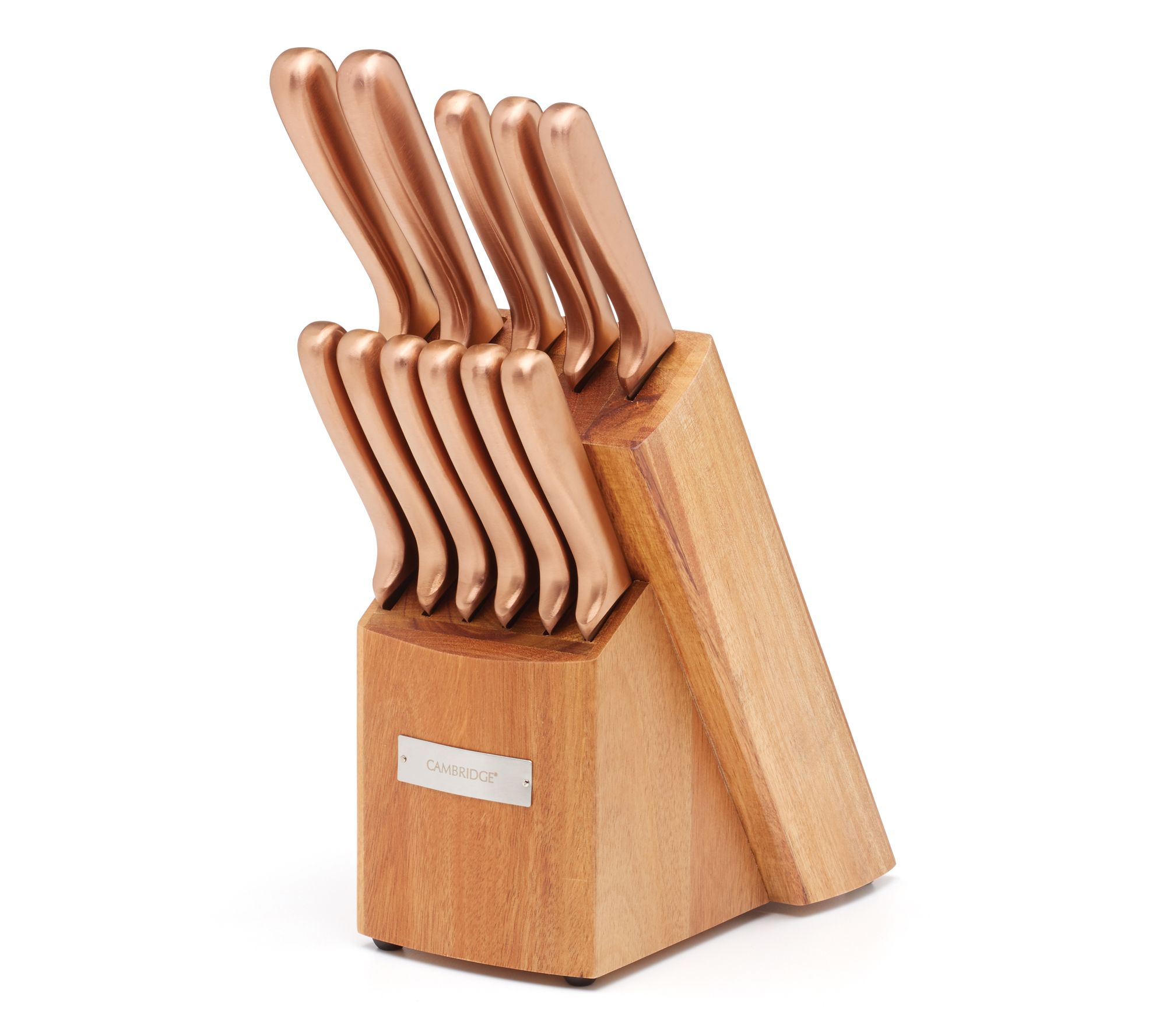 Cambridge Rame Smooth Copper 12-Piece Cutlery B lock Set