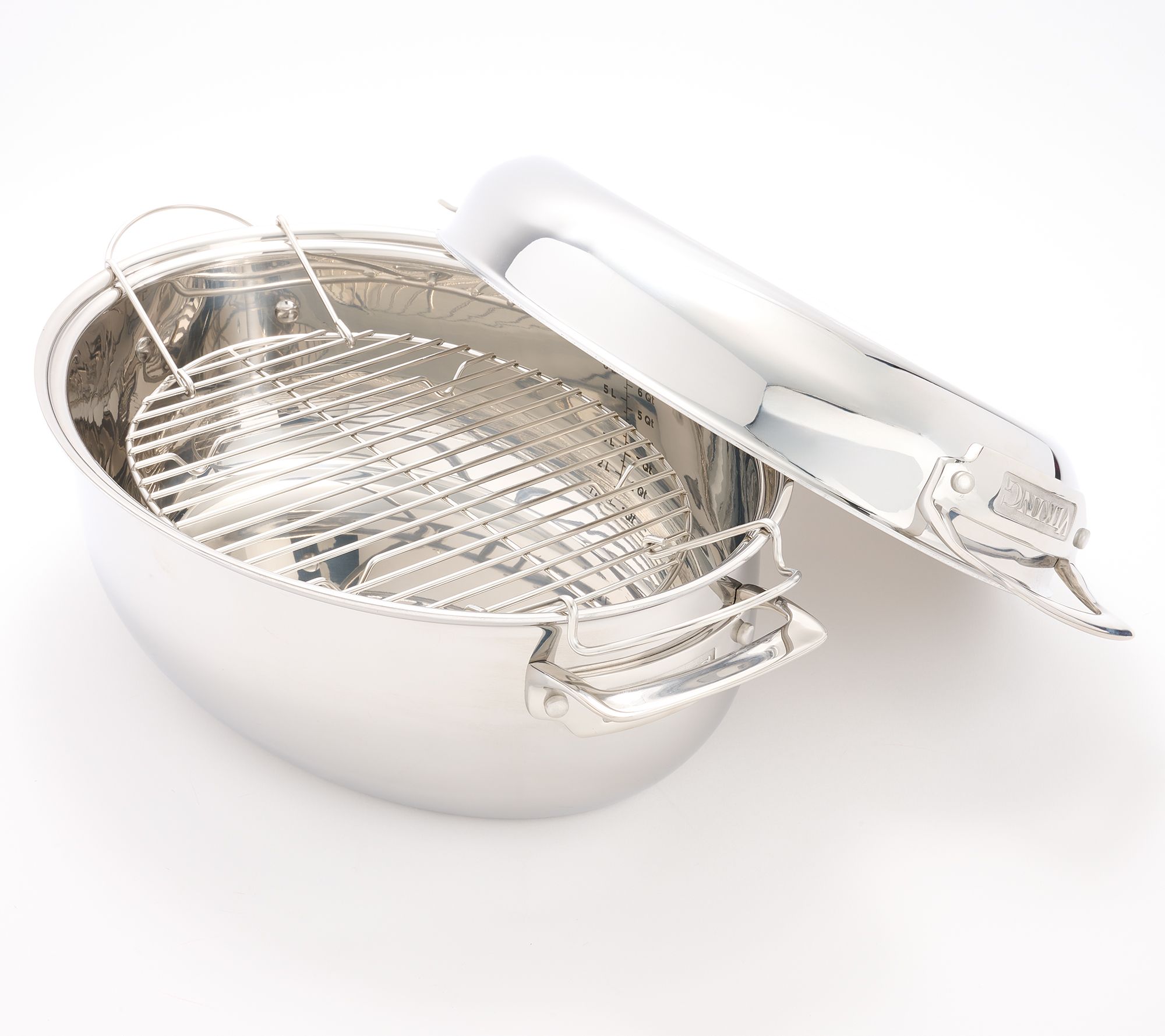 Viking 3-in-1 Tri-Ply Stainless Steel 8.5-qt Oval Roaster