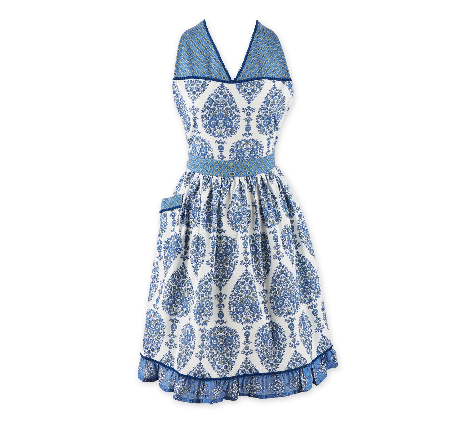 Design Imports Blue Ophelia Apron