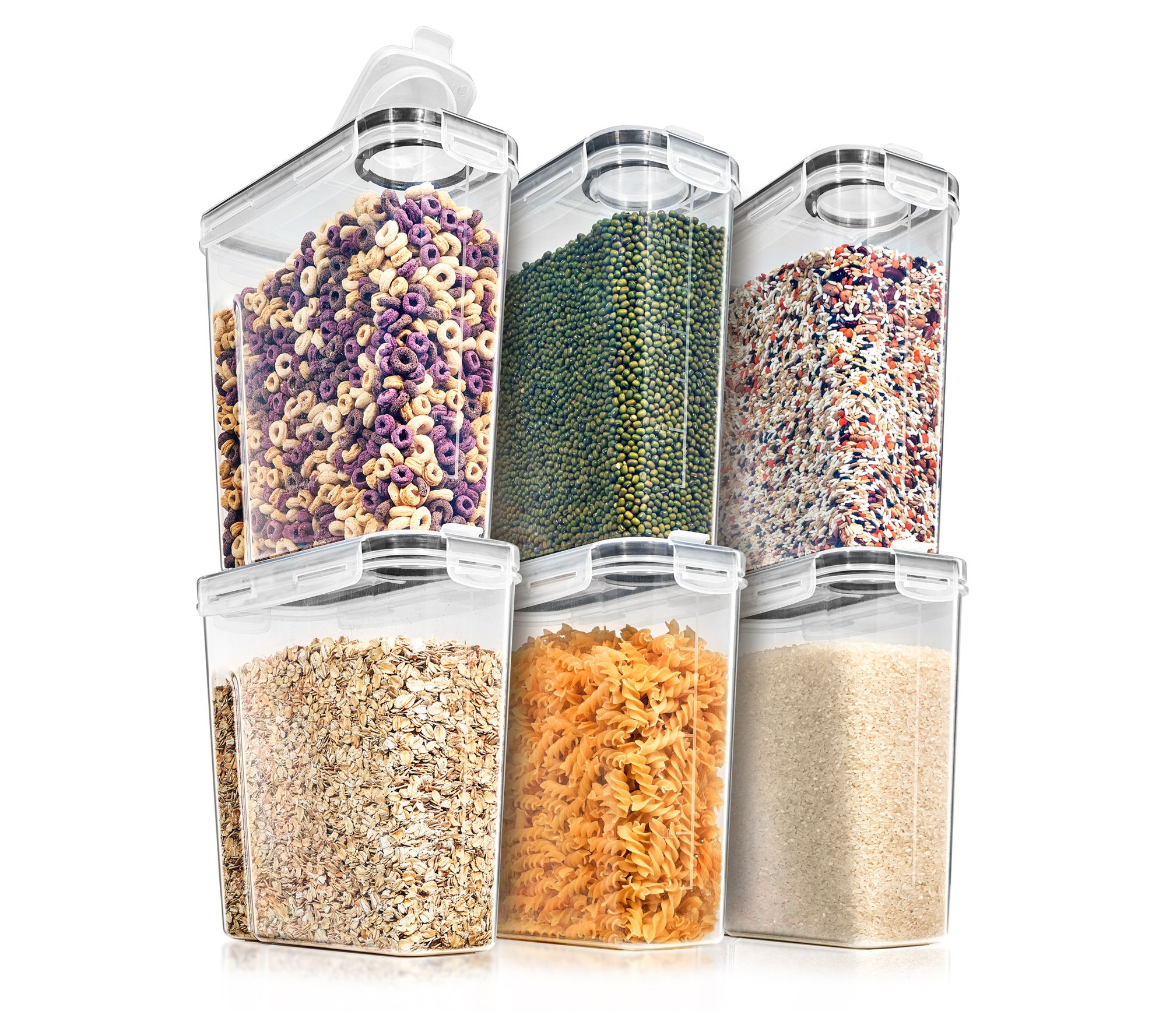 Sorbus 6-Pack Food Storage Dispensers with Airtght Lids
