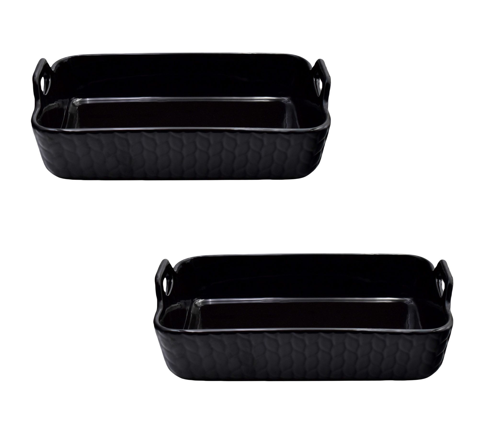 "As Is" Temp-tations Carved Willow Set of (2) 9" x 13" Baker