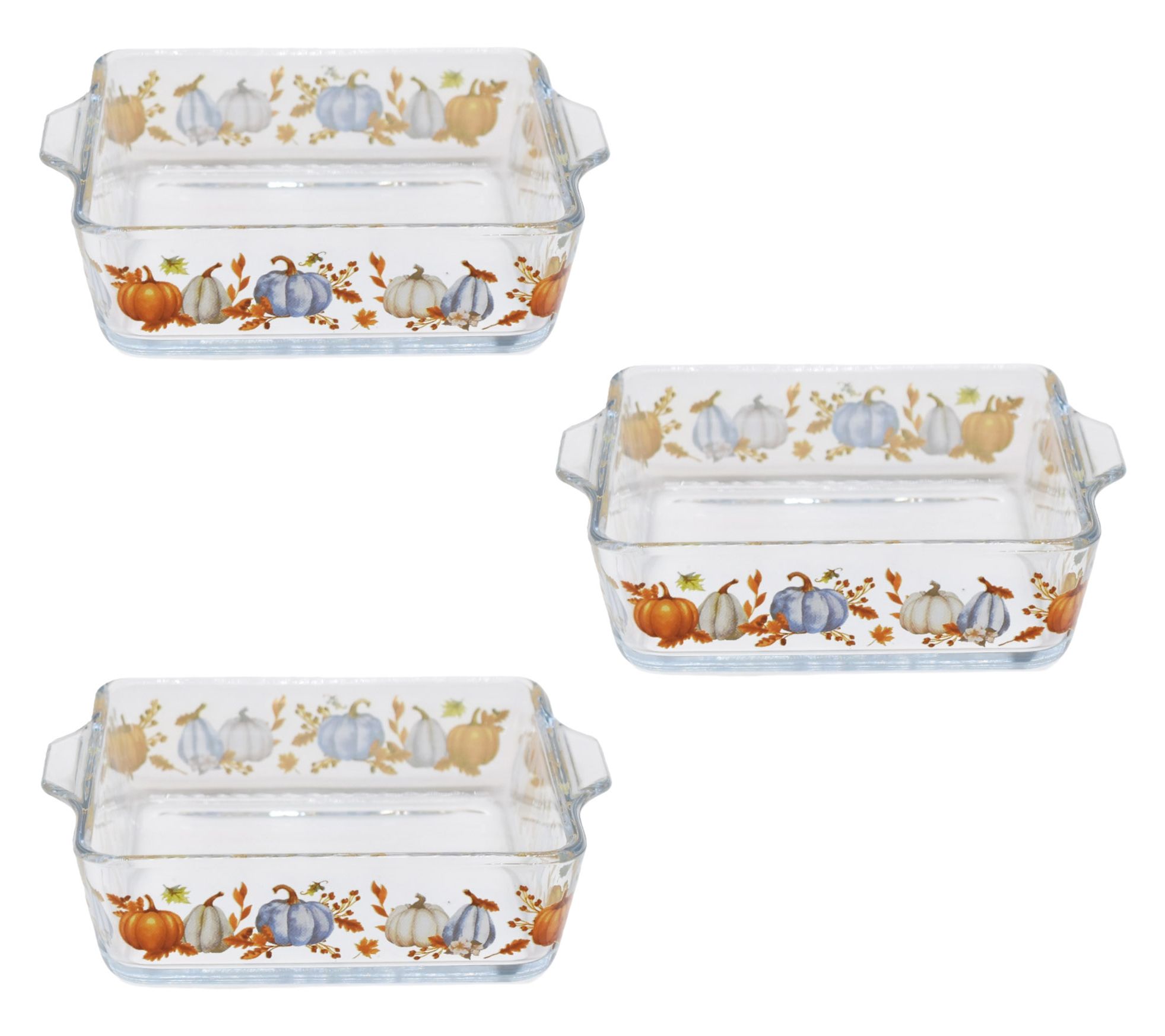 Temp-tations Set of (3) 12-oz Mini Glass Bakers