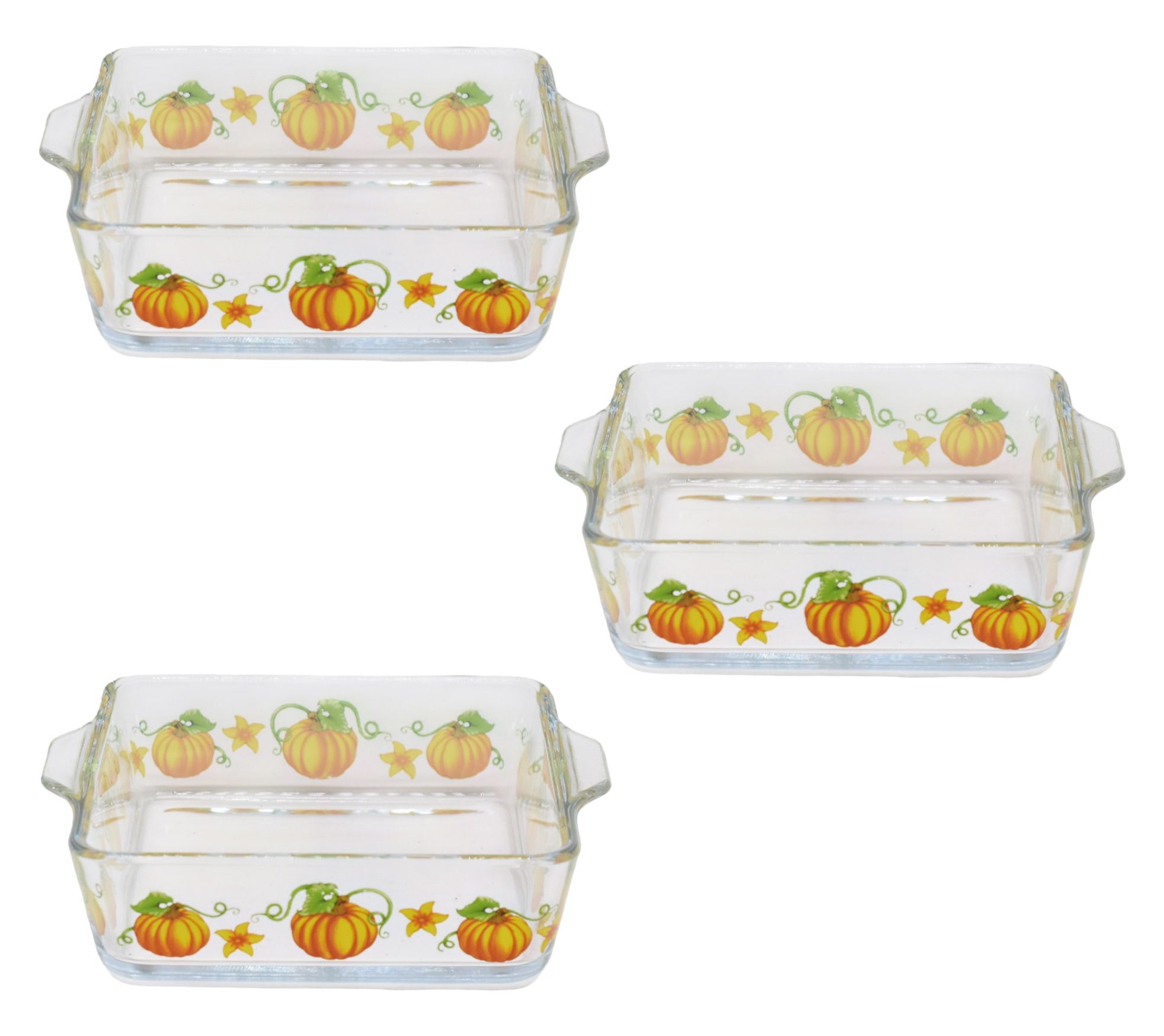 Temp-tations Set of (3) 12-oz Mini Glass Bakers