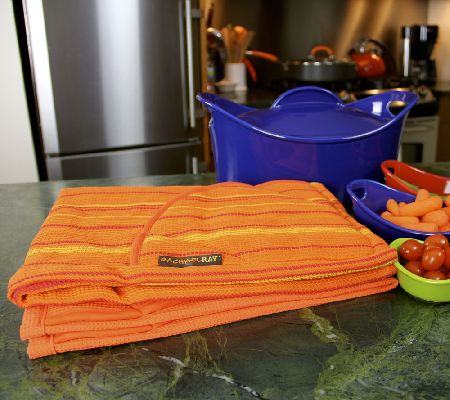 Rachael Ray Set of 2 Moppines Oven Mitts/ Kitchen Towels 