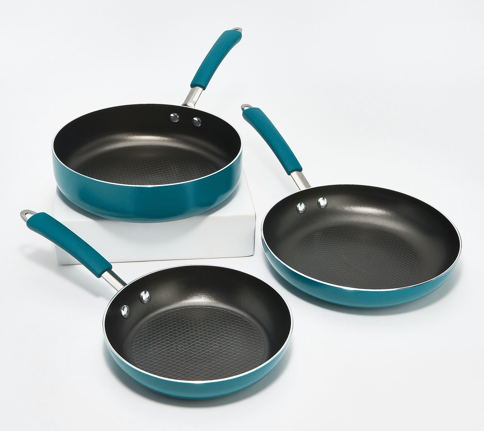 Ayesha Home Collection Porcelain Enamel Nonstick Cookware Set, 9