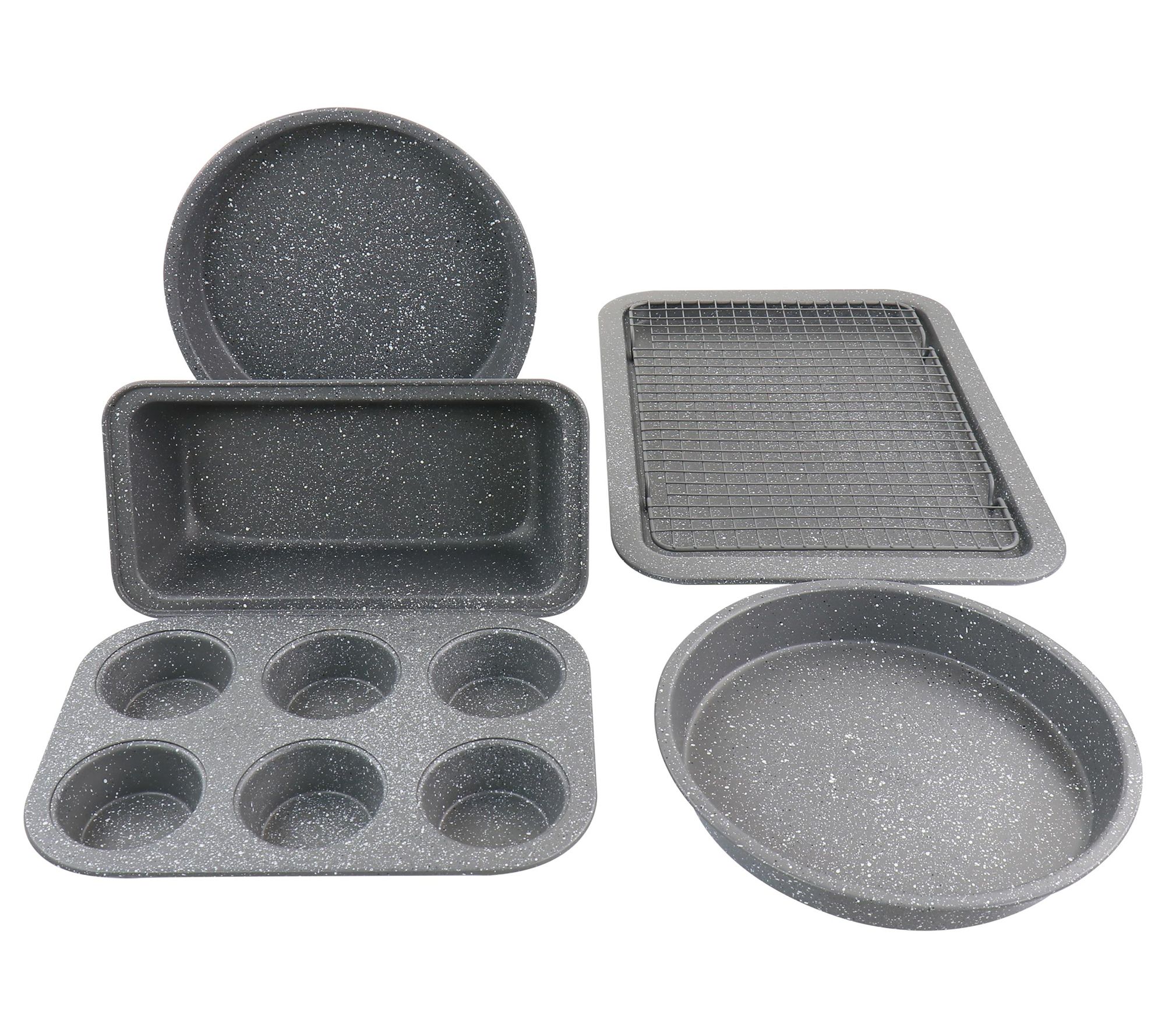 Circulon Total Nonstick Bakeware Set with Nonstick Cookie Sheet, Baking Pan  and Bread Pan - 6 Piece, Gray